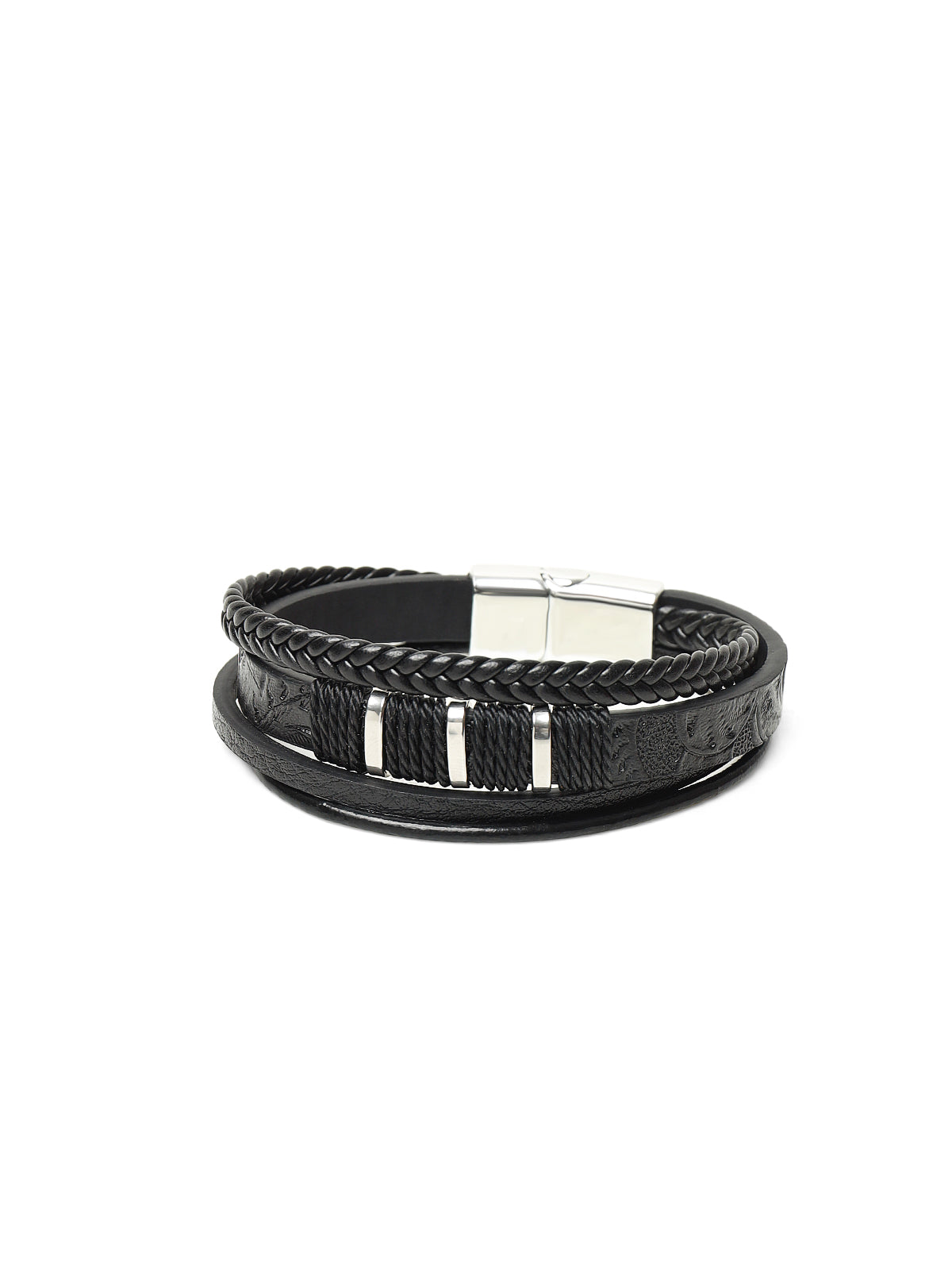 Black Leather Bracelet - FABR24-021