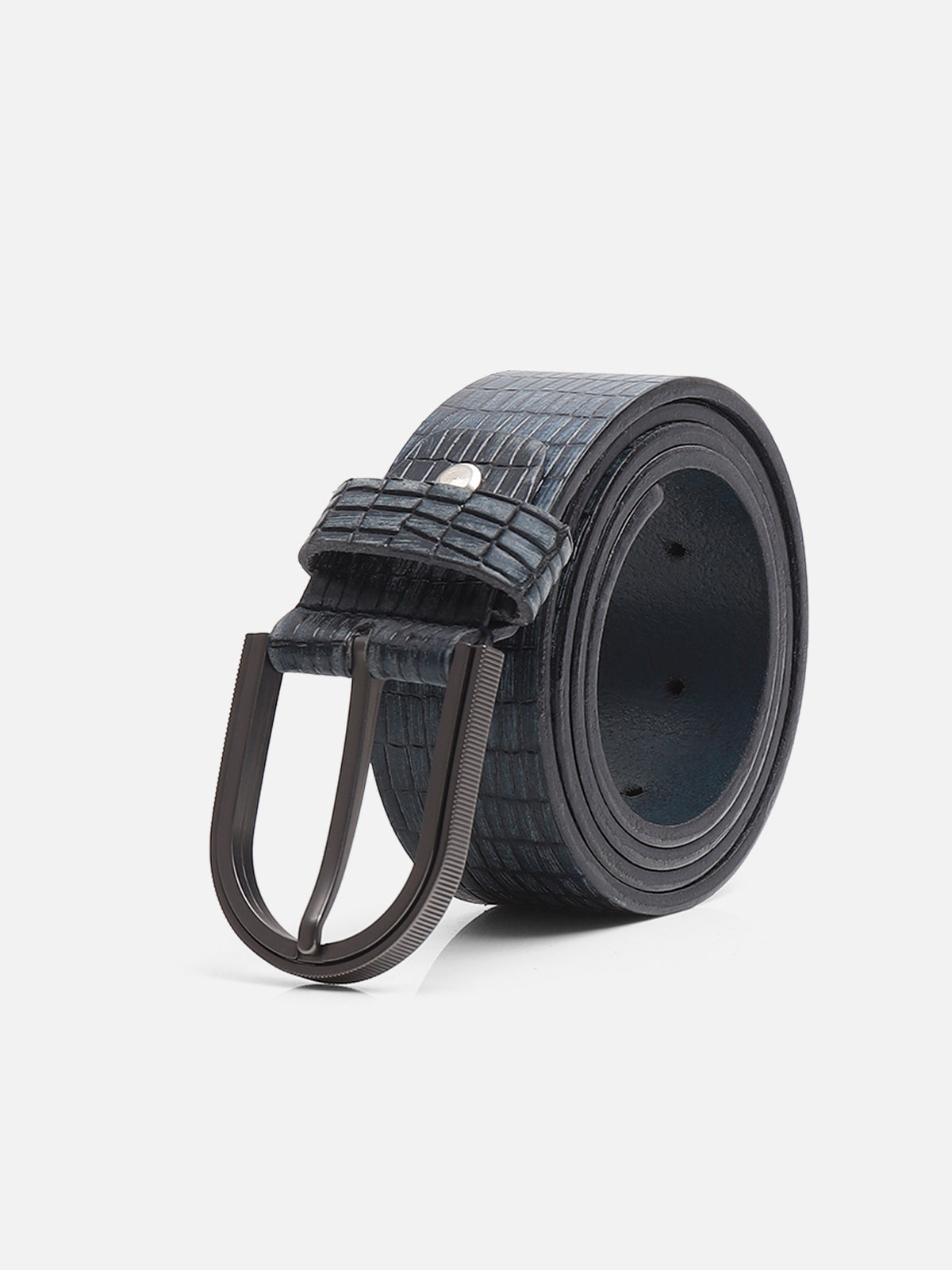 Dark Blue Leather Belt - FALB23-012
