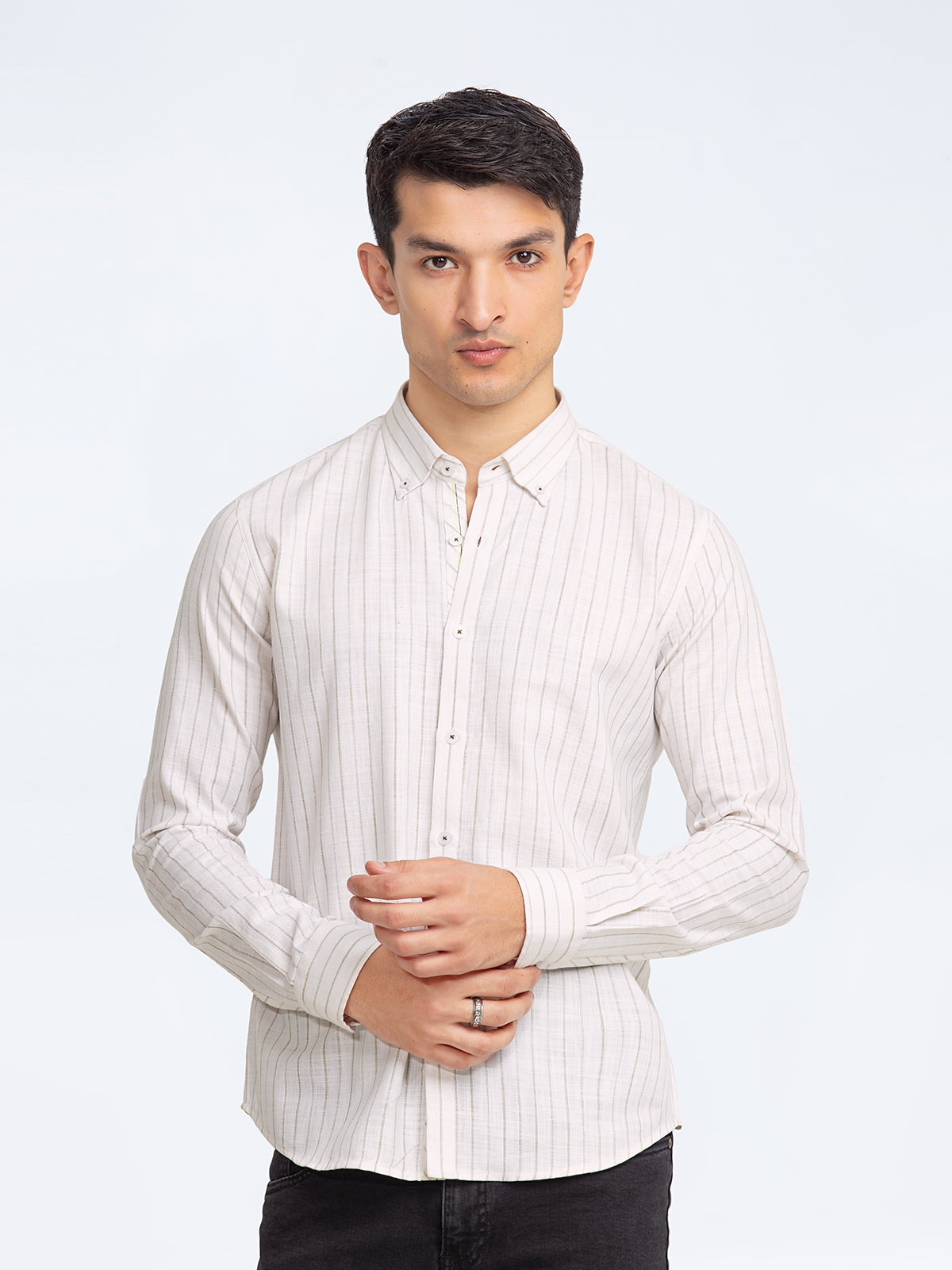 Striped Button Down Shirt - FMTS23-32094