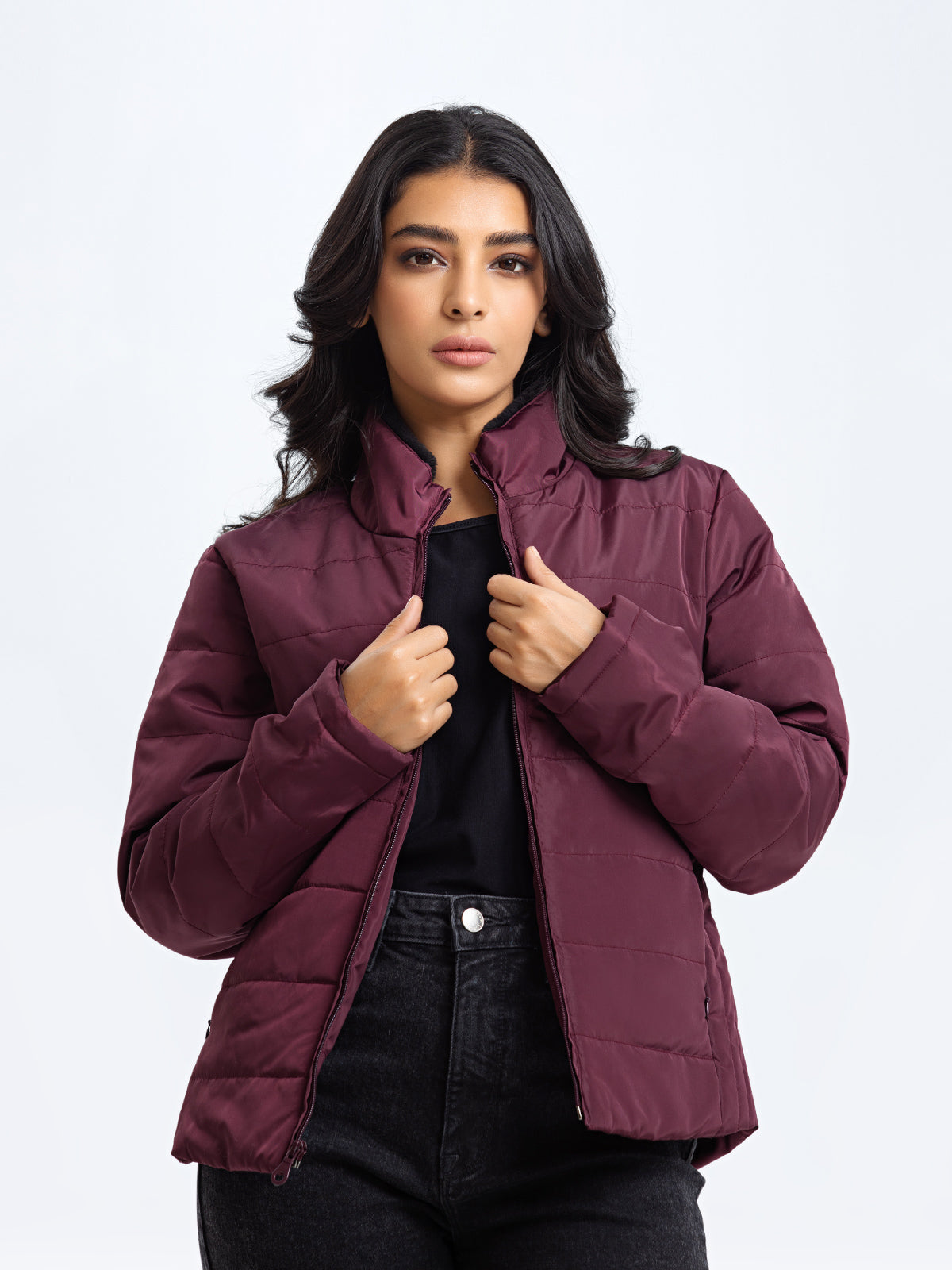 In Pakistan Cheap Warm Women's Coats Buy FUROR Regular Fit