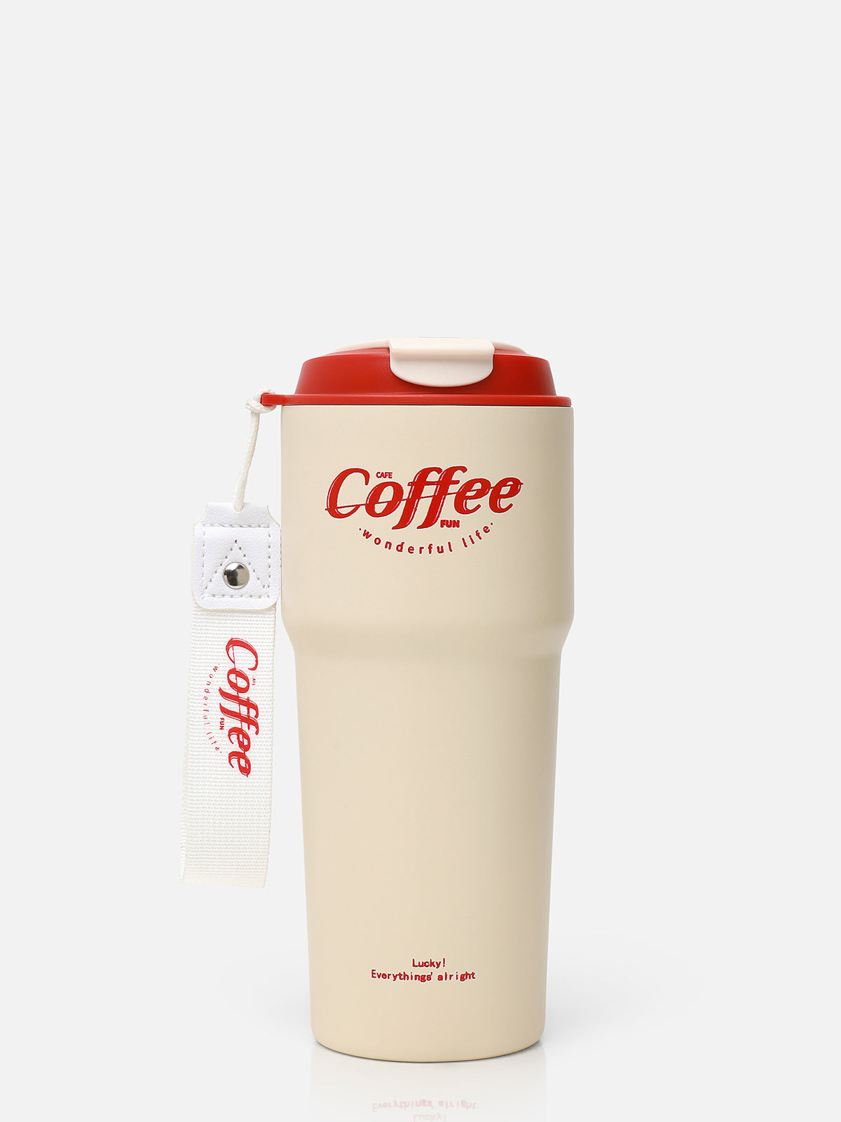Cream Insulated Coffee Bottle - FABT24-002