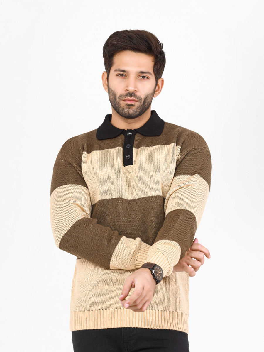 Men's Olive Sweater - FMTSWT22-018