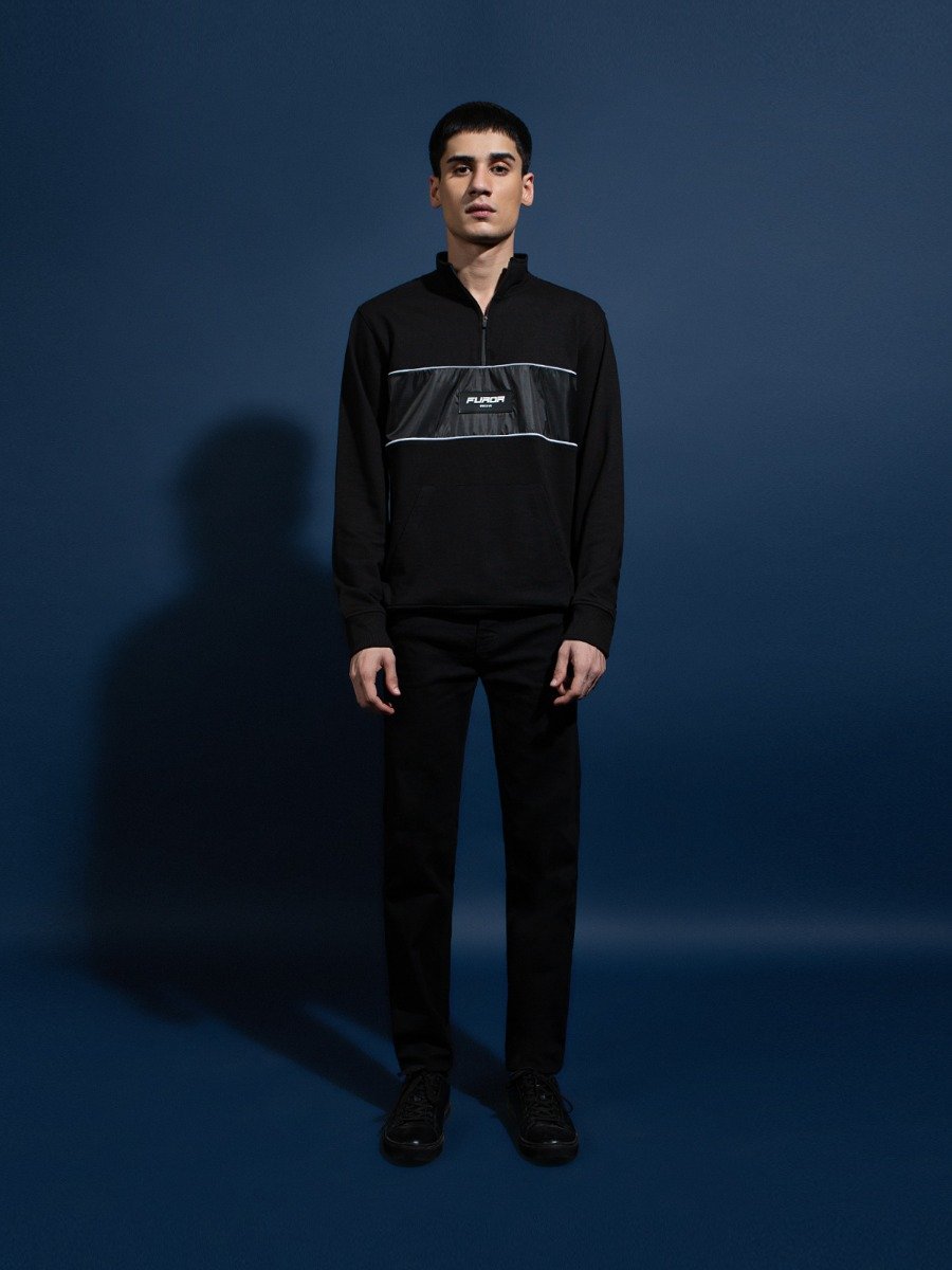 Men's Black Sweatshirt - FMTSS22-012