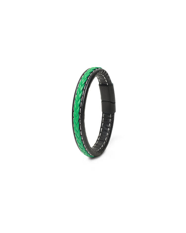 Green Leather Bracelet - FABR24-018