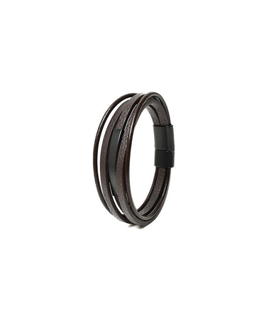 Dark Brown Leather Bracelet - FABR24-015