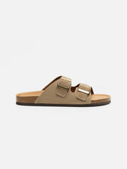 Beige Cork Footbed Slides - FAMSD24-037