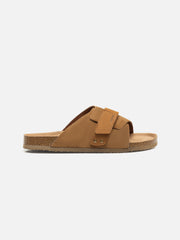 Tan Cork Footbed Slides - FAMSD24-036
