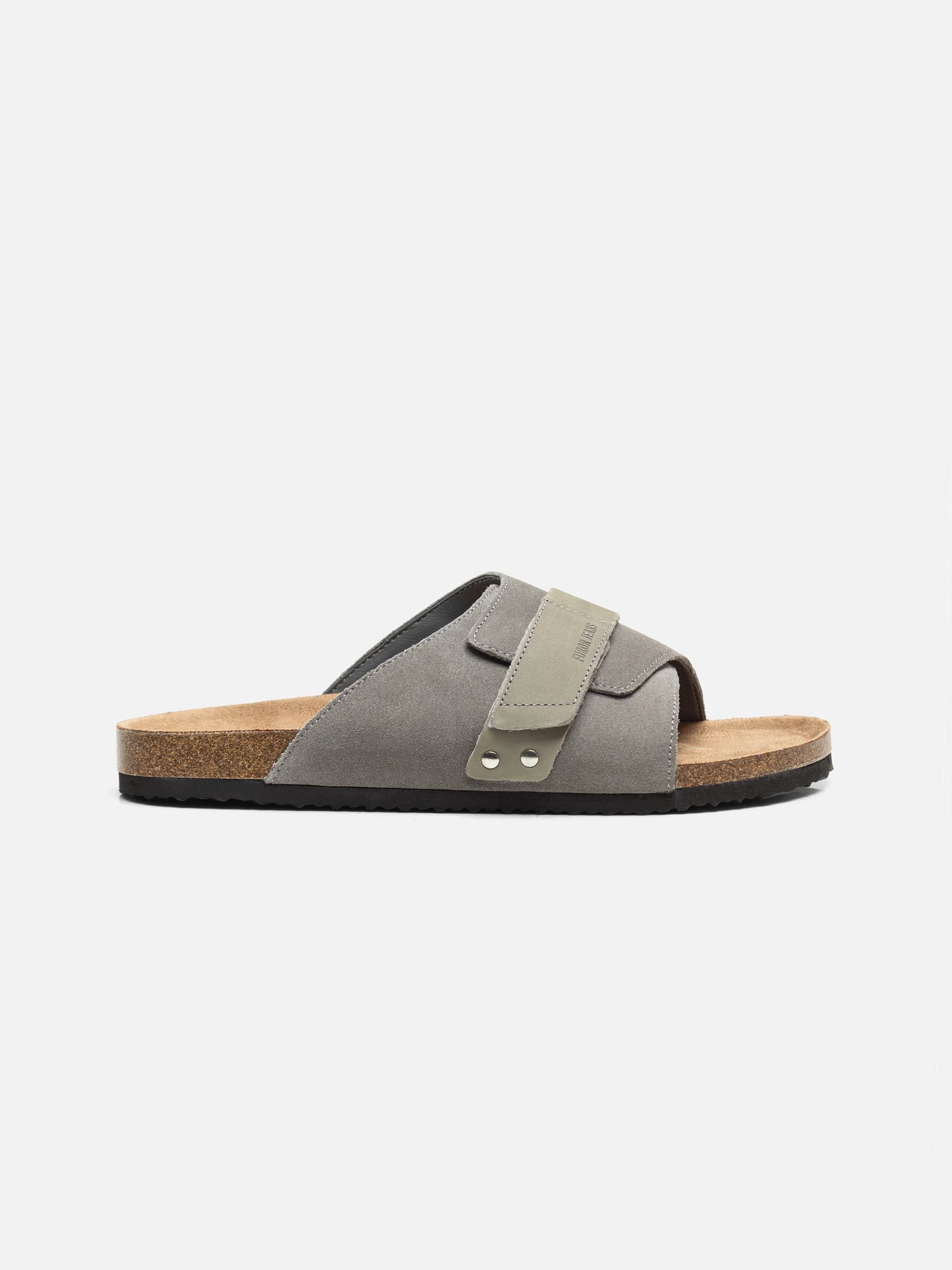 Grey Cork Footbed Slides - FAMSD24-035