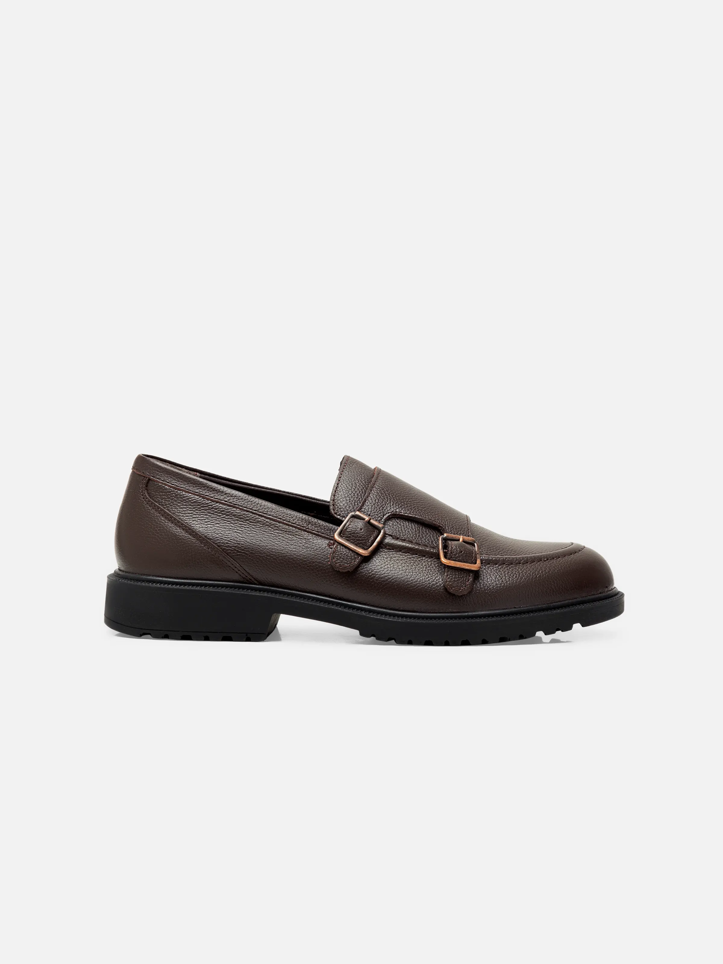 Leather Monk Shoes - FAMS24-097