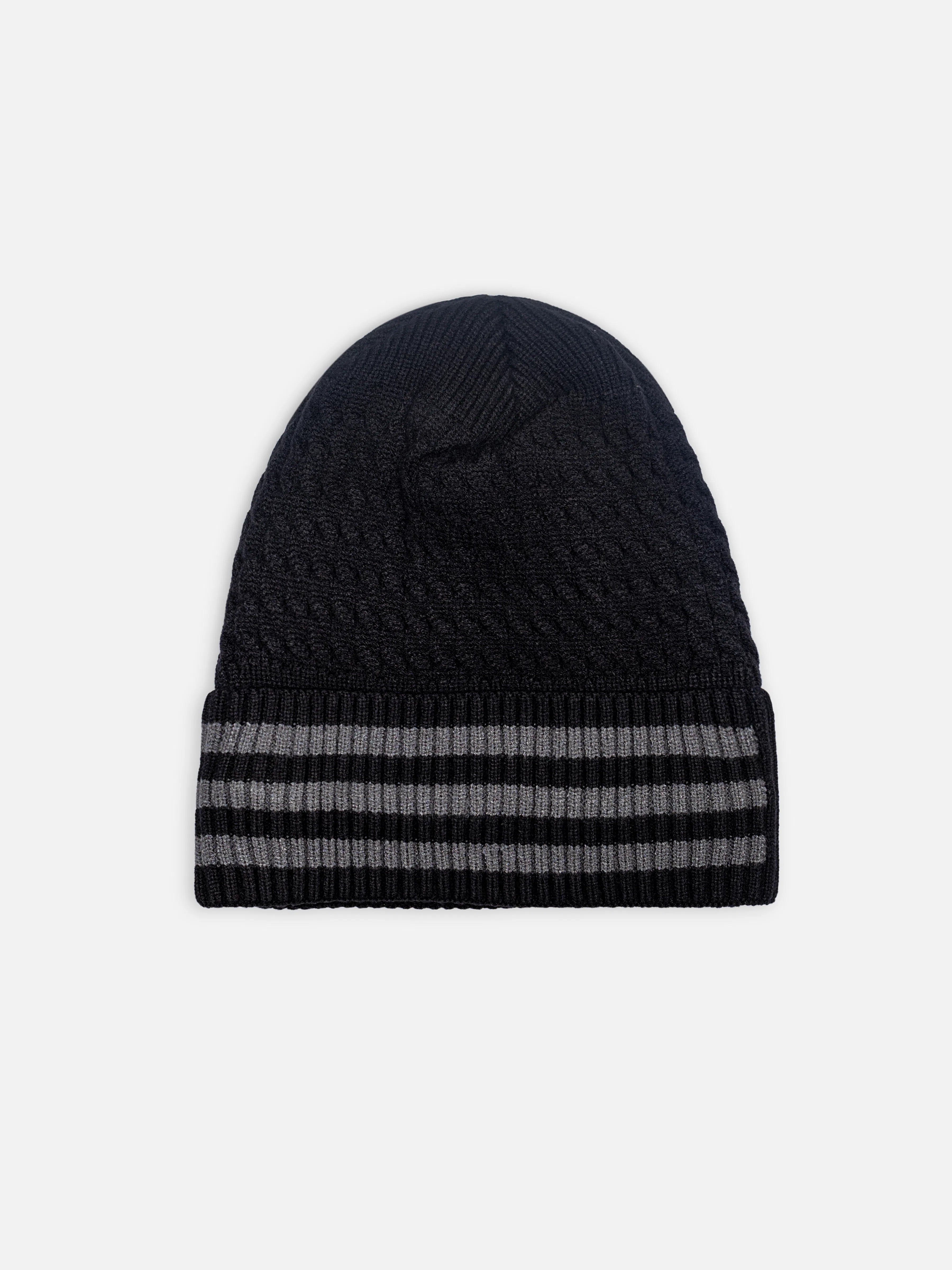 Striped Knitted Beanie - FABC5-029