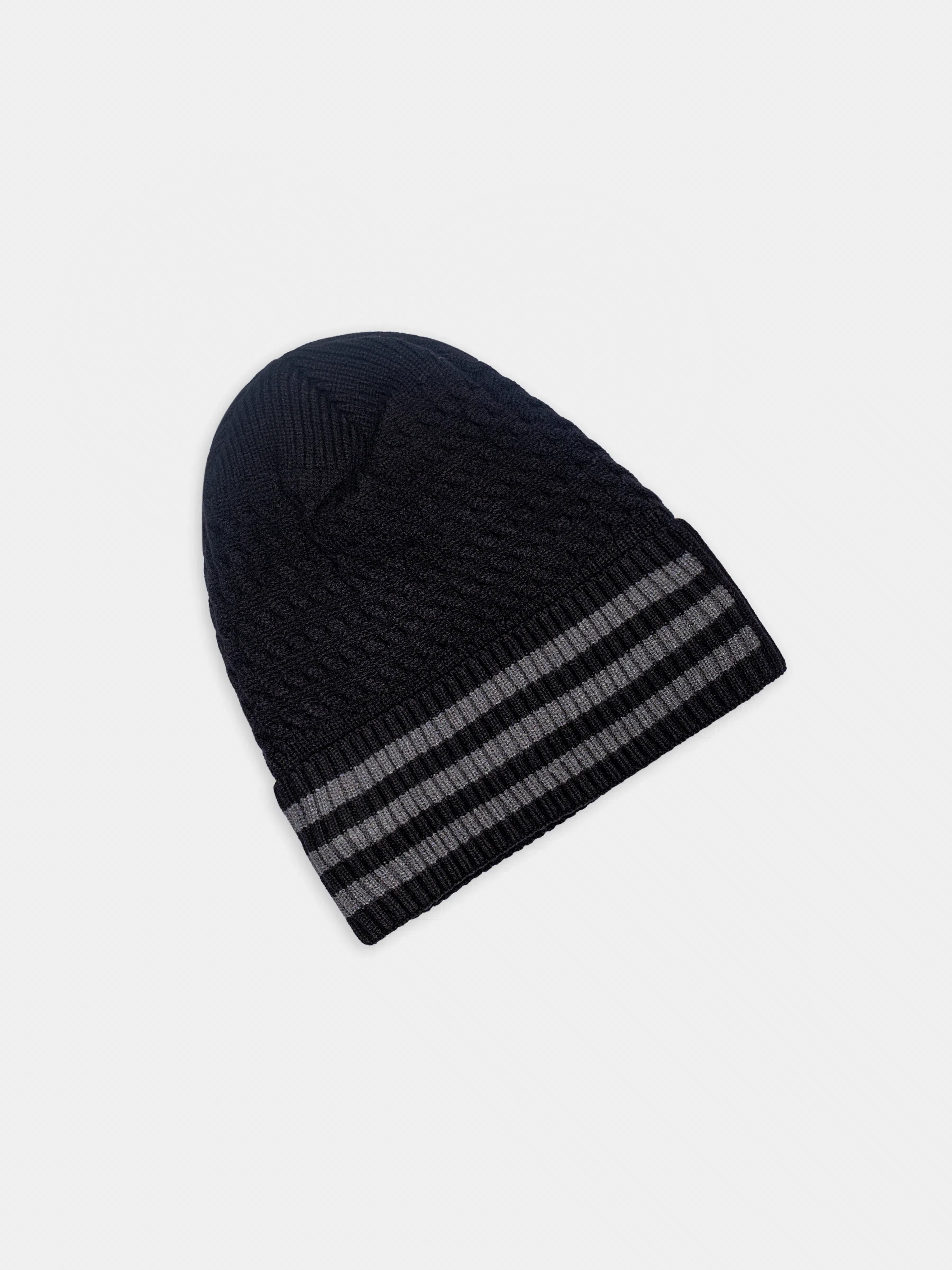 Striped Knitted Beanie - FABC5-029