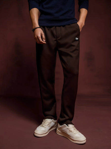 Textured Interlock Straight Fit Pants - FMBT5-105