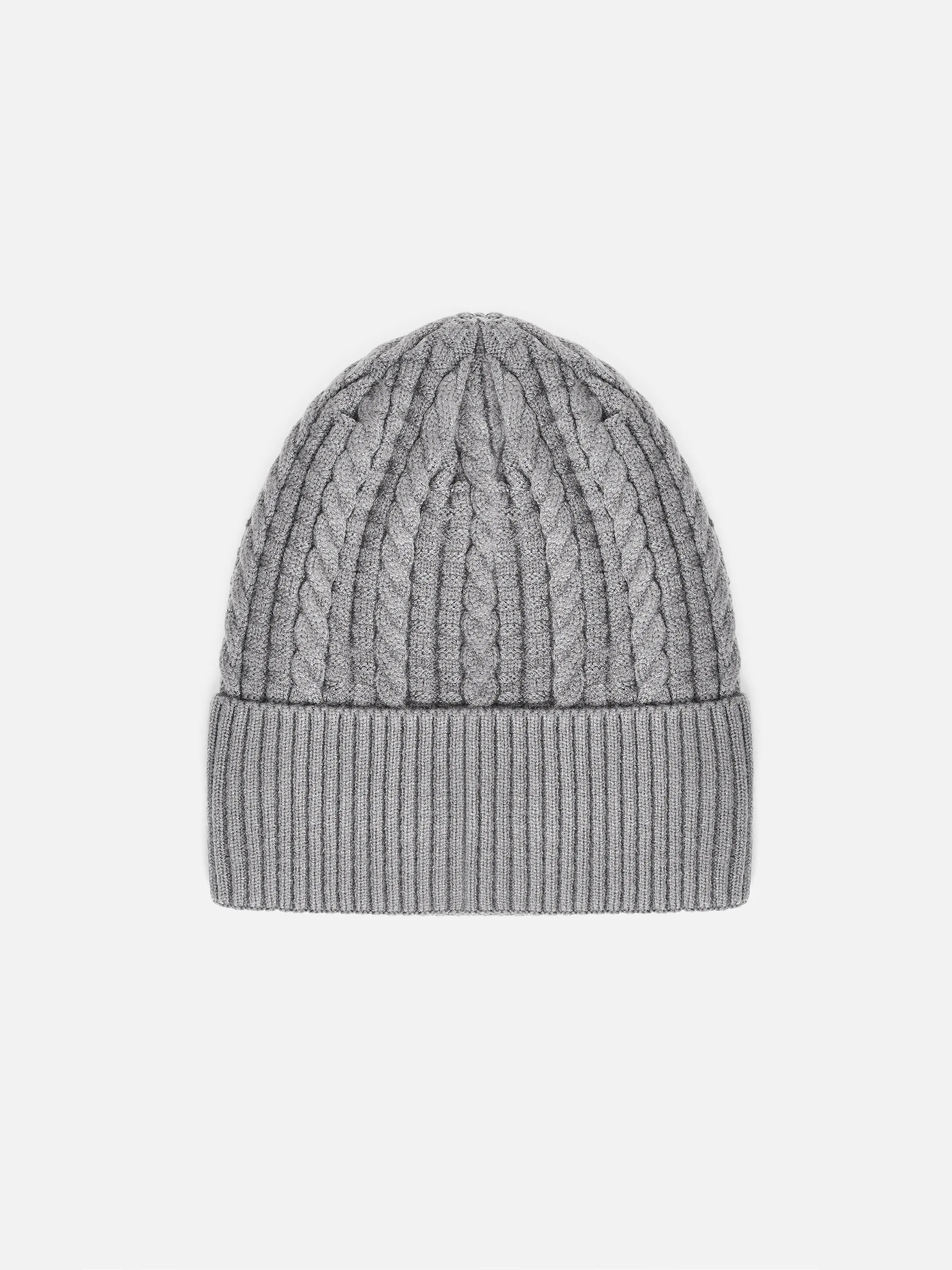 Grey Knitted Beanie - FABC5-016