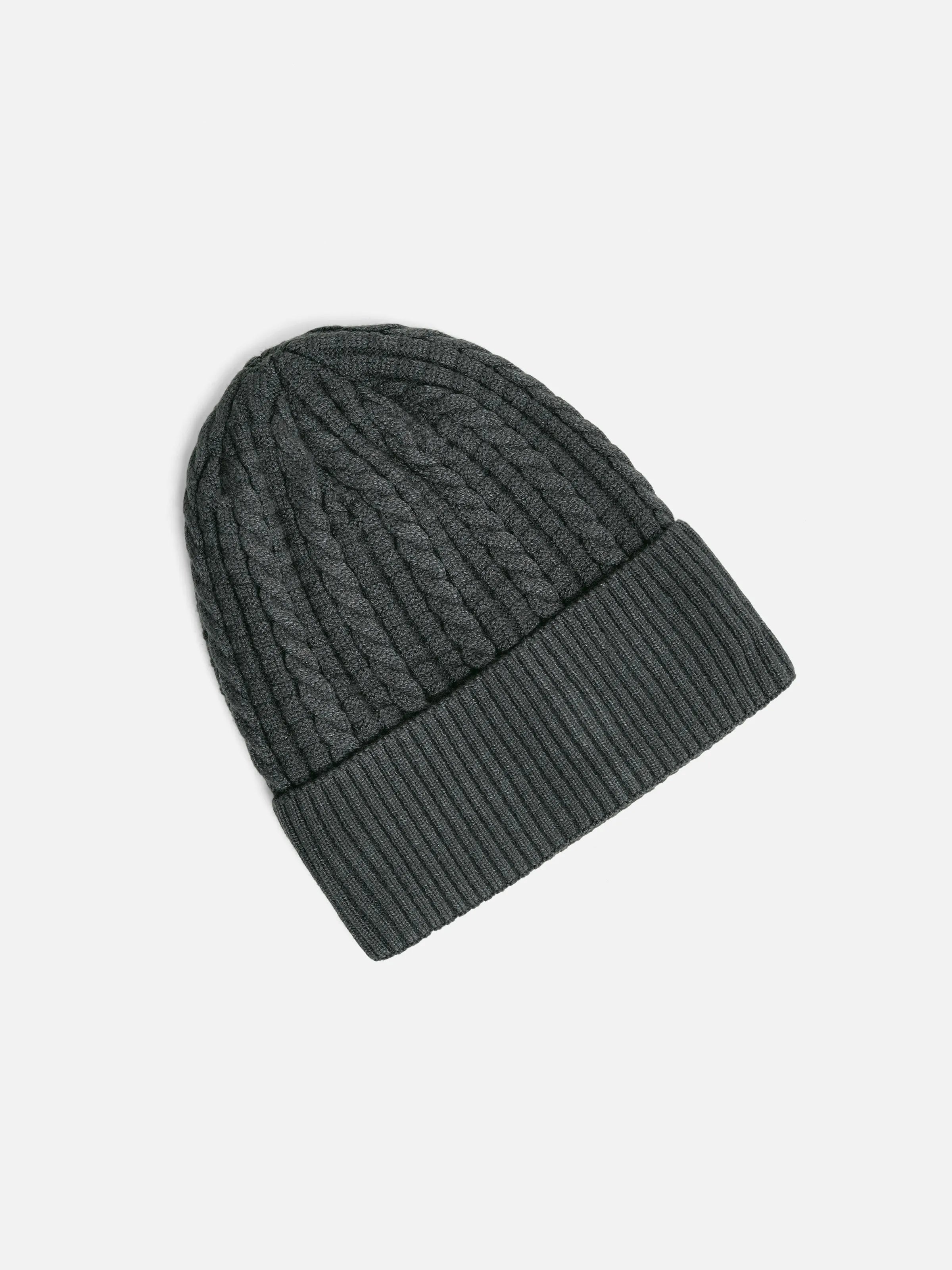 Charcoal Knitted Beanie - FABC5-015