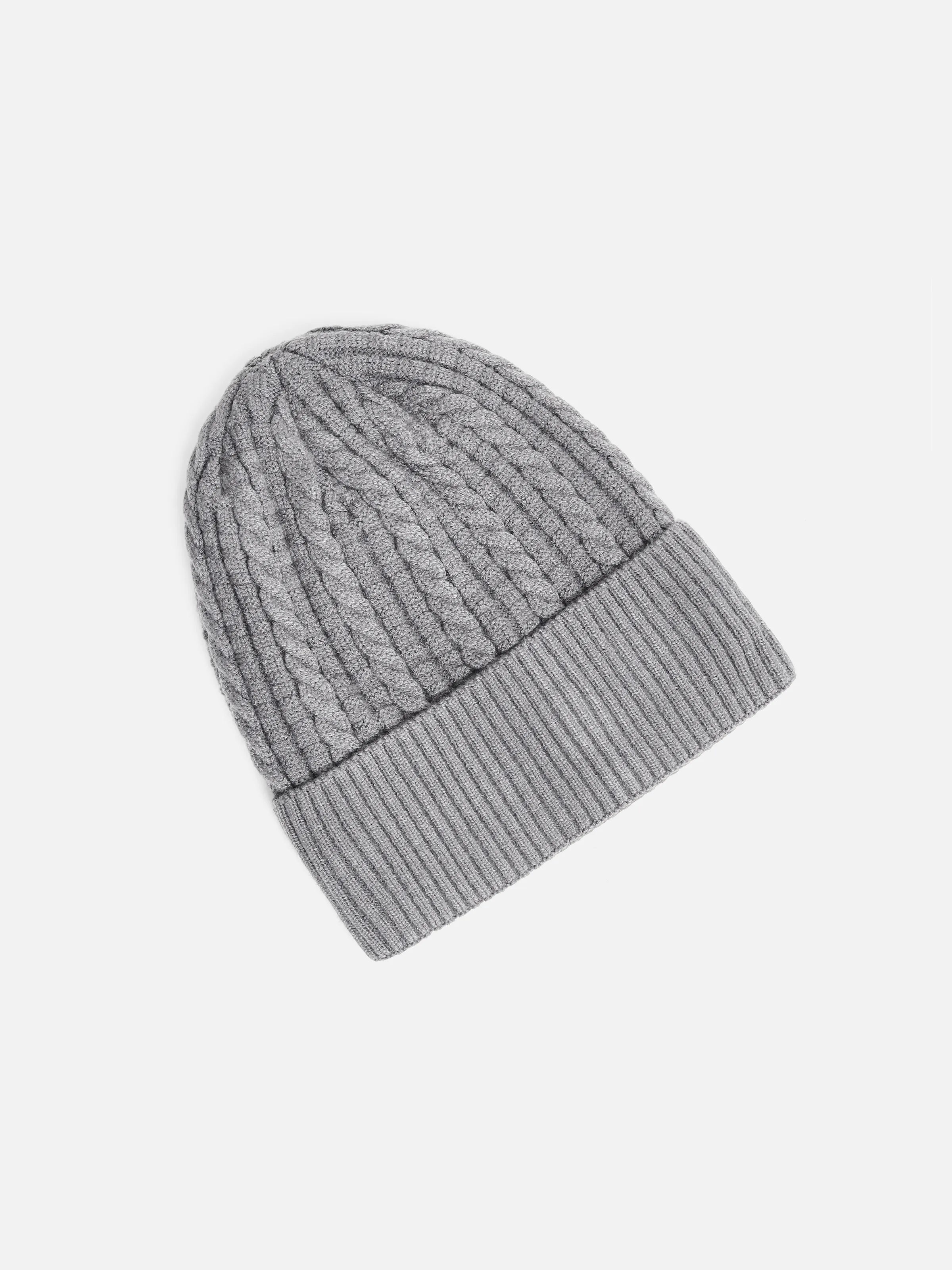 Grey Knitted Beanie - FABC5-016