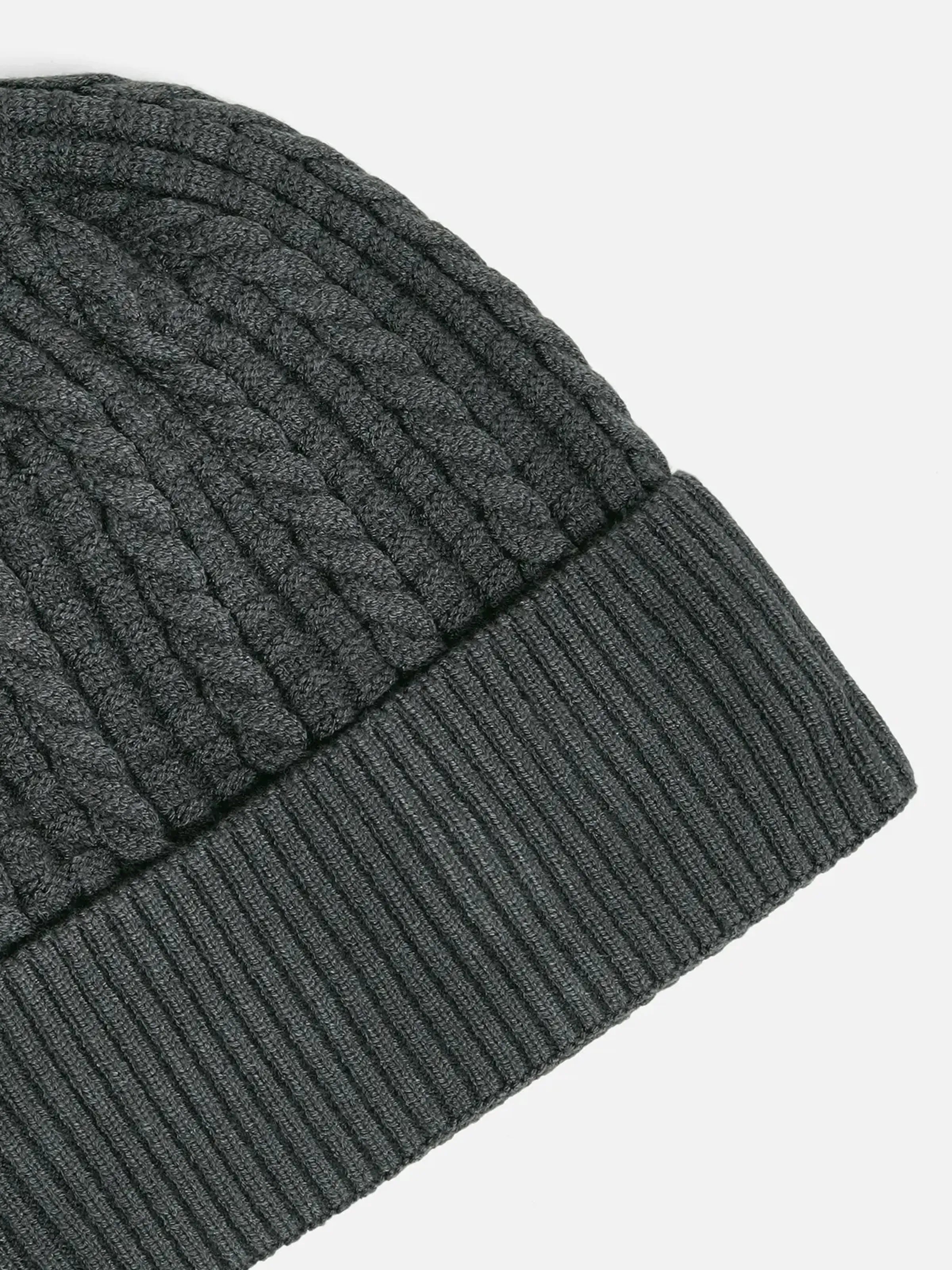 Charcoal Knitted Beanie - FABC5-015
