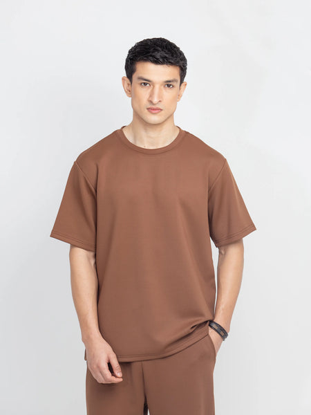 Textured Co-ord Set Tee - FMTTS5-121