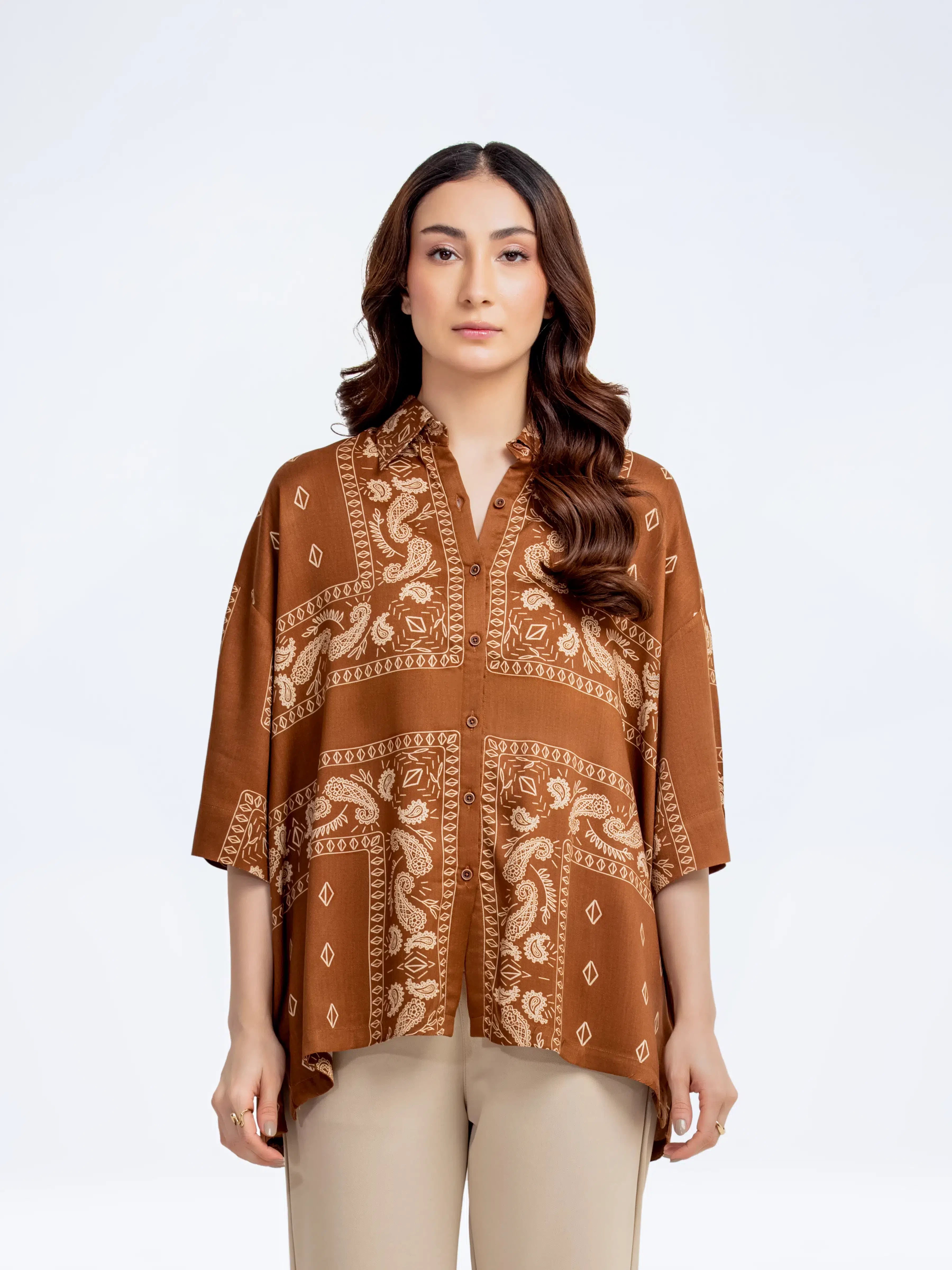 Relaxed Fit Printed Shirt - FWTS24-115