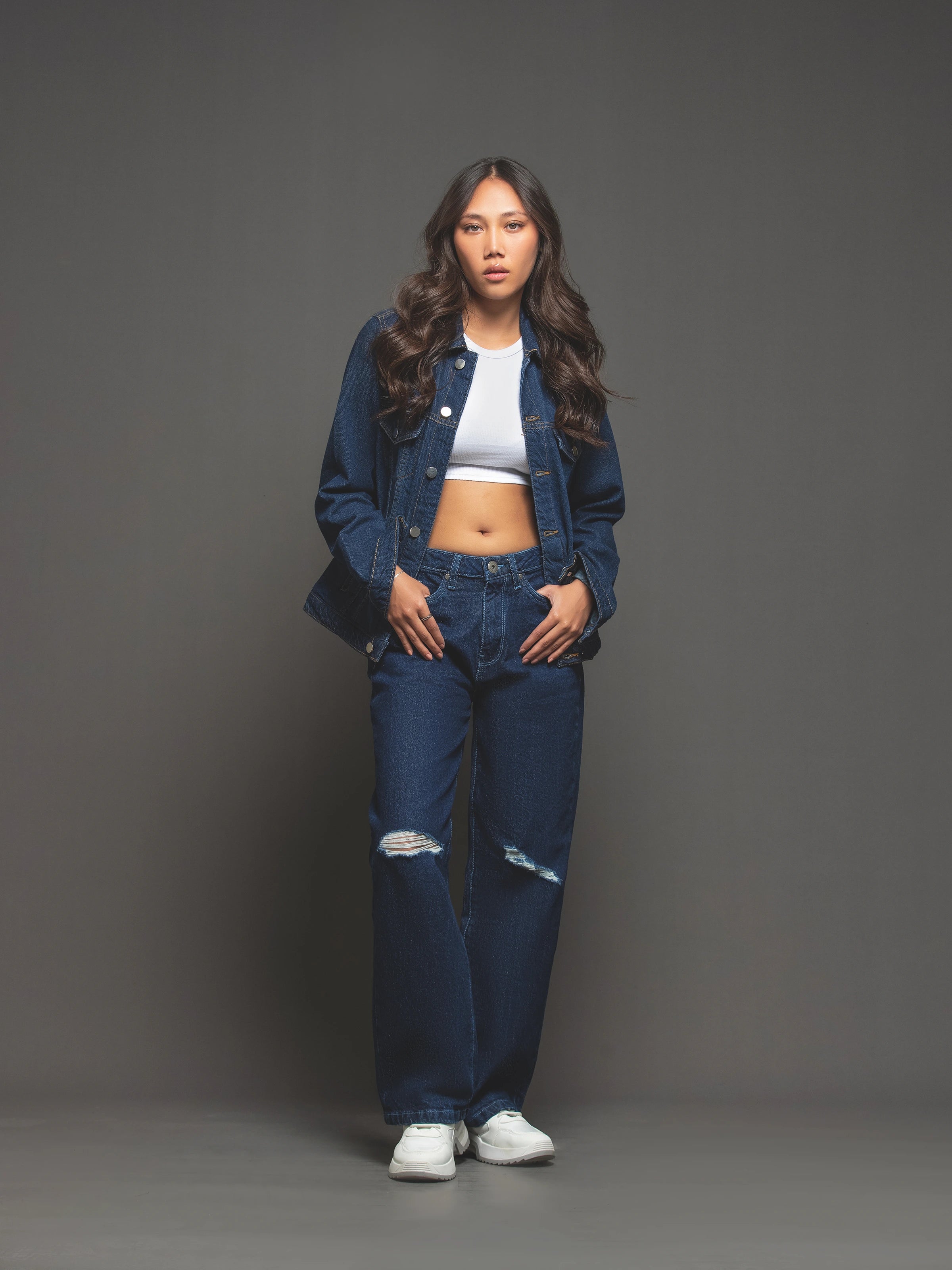 Relaxed Fit Ripped Denim - FWBDP24-005