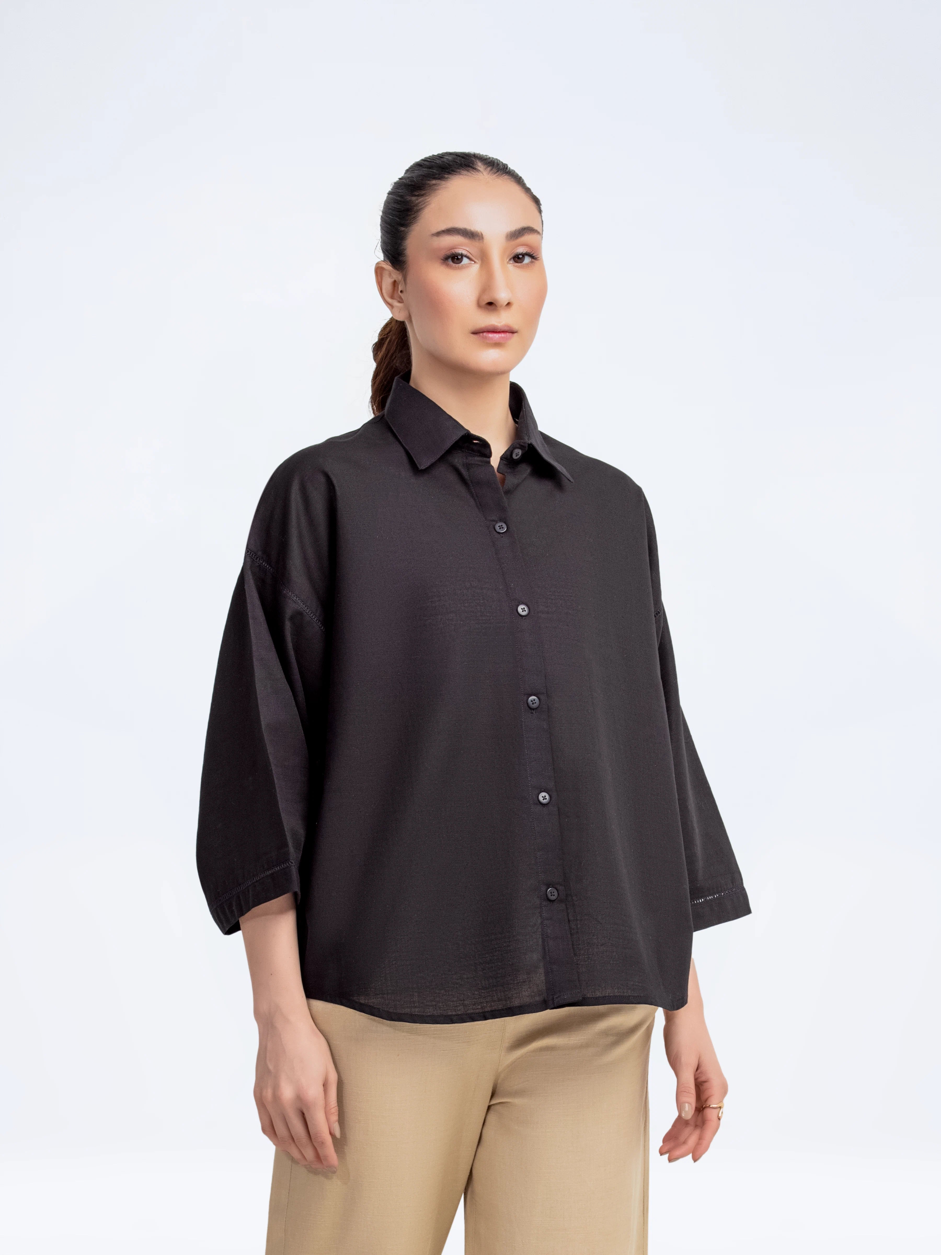 Relaxed Fit Button Up Shirt - FWTS24-117