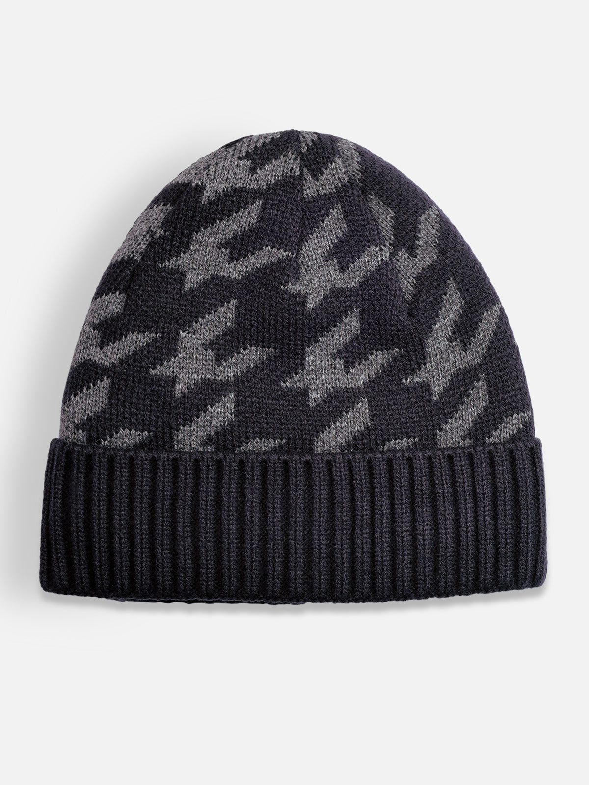 Charcoal & Black Knitted Beanie - FABC21-025