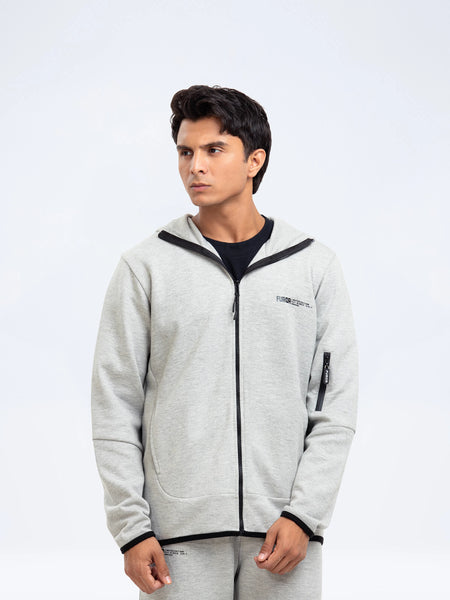 Grey Zipper Jacket | Tracksuit - FMTTKS24-015