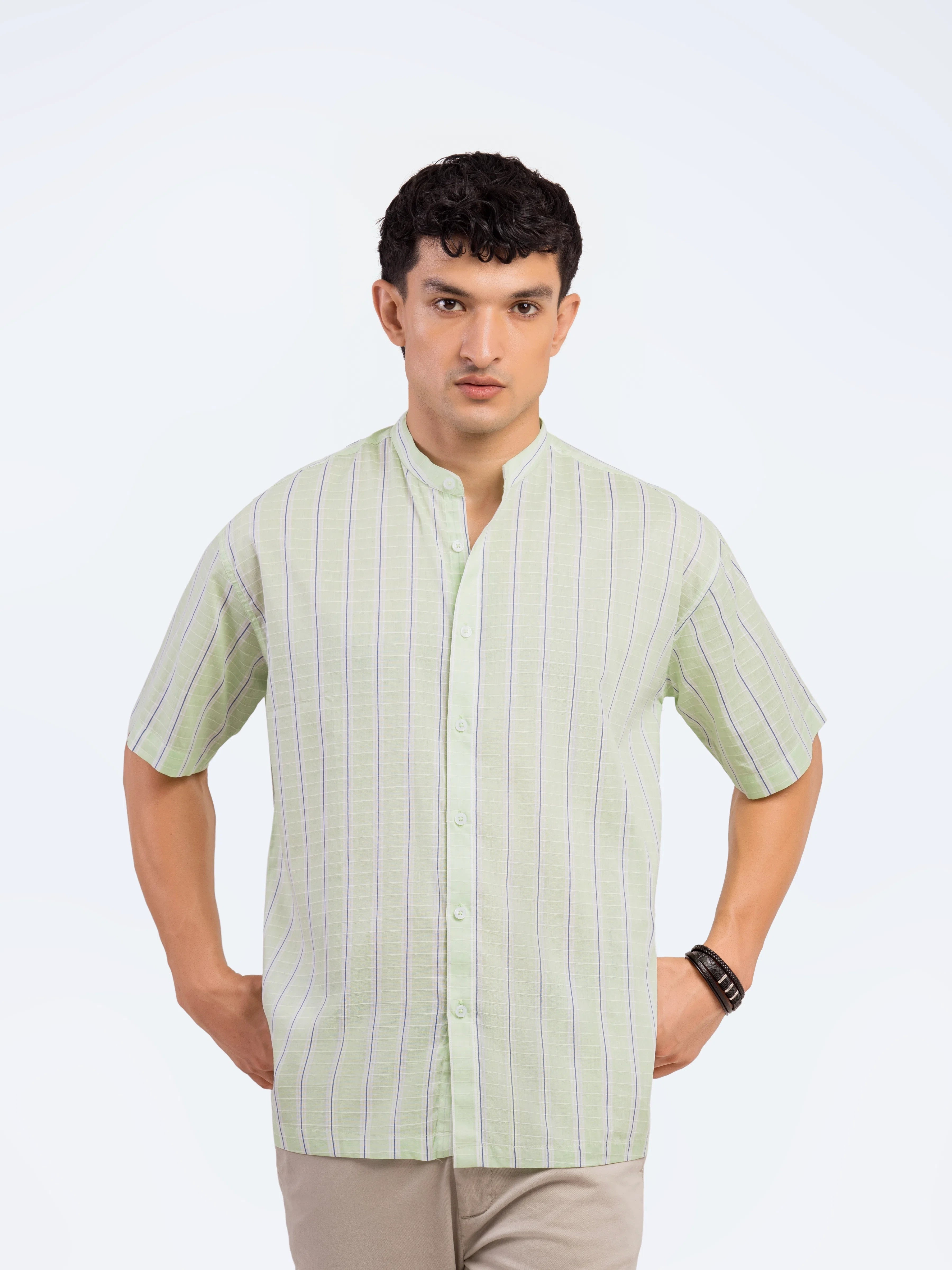 Band Collar Shirt - FMTS5-32141