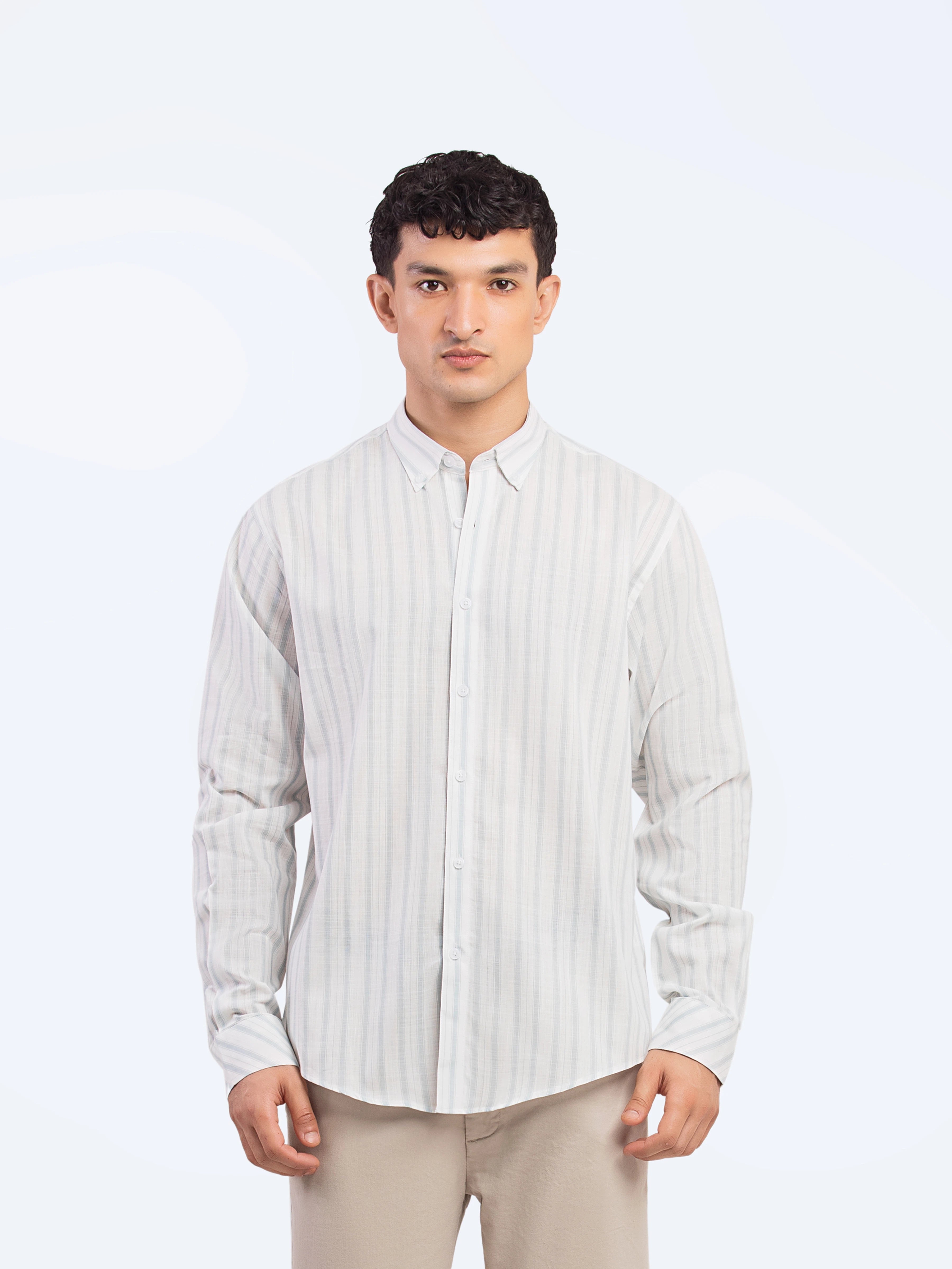 Striped Button Down Shirt - FMTS5-32255