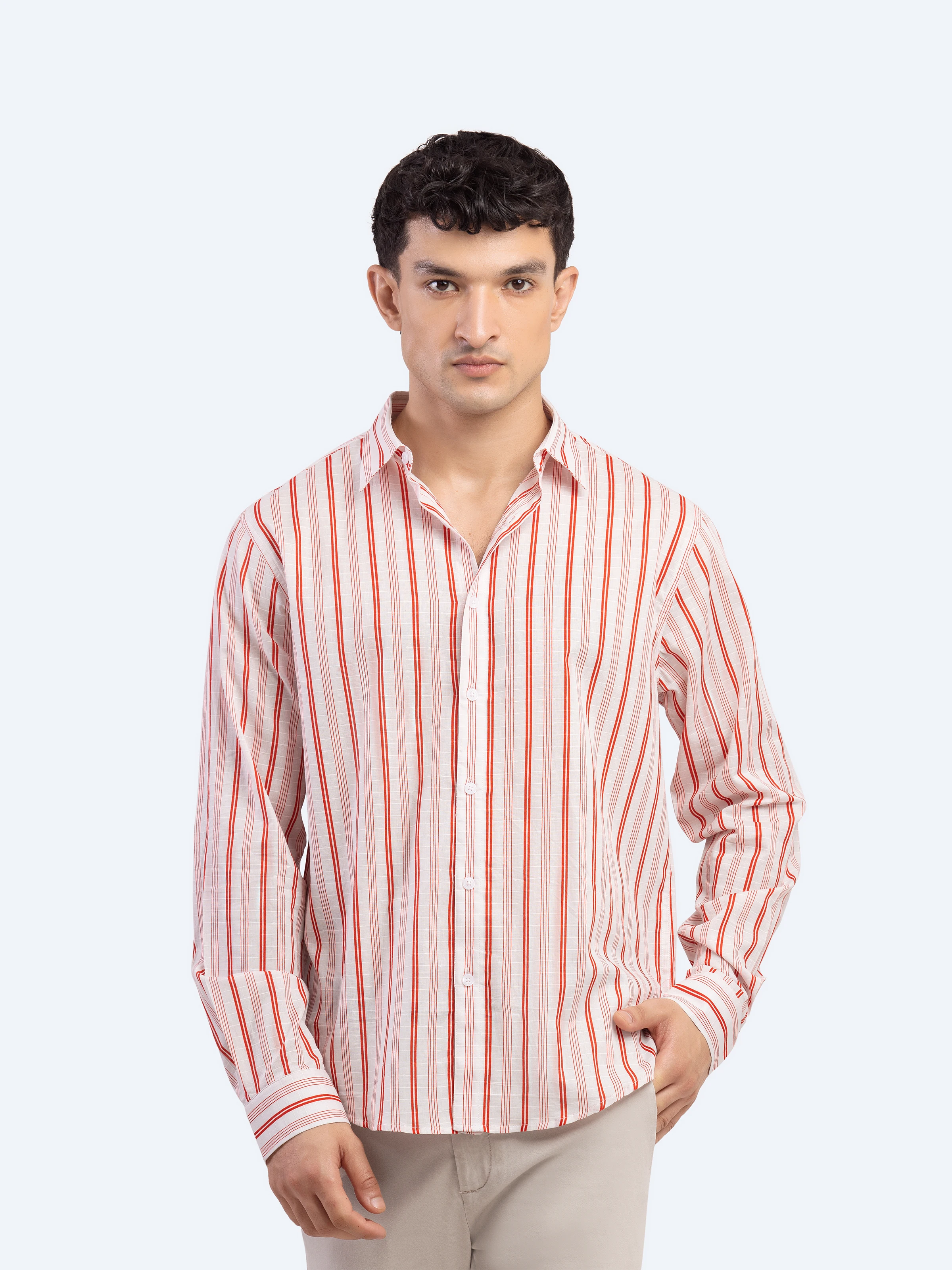 Striped Knitted Shirt - FMTS5-32148