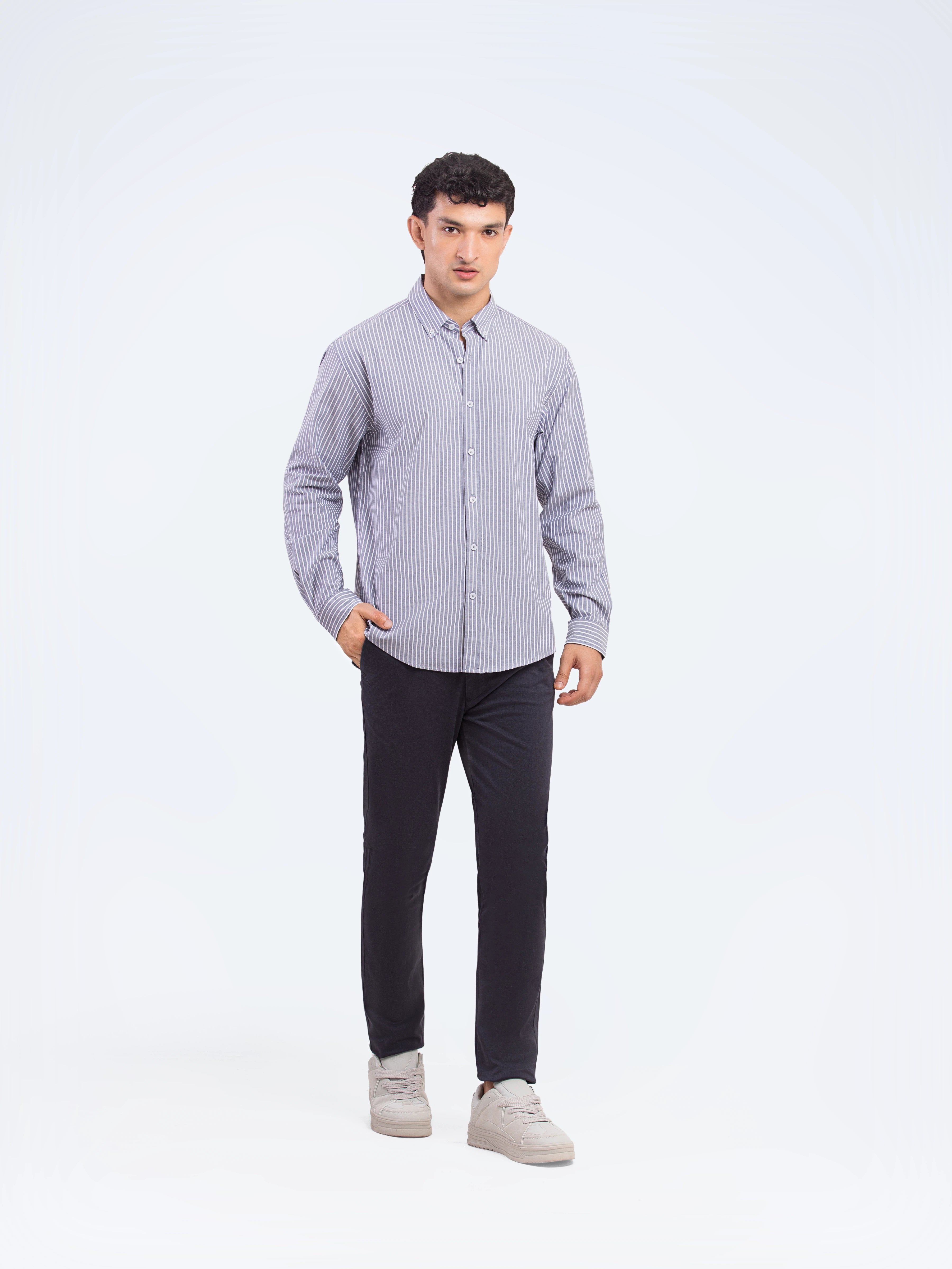Striped Button Down Shirt - FMTS5-32258