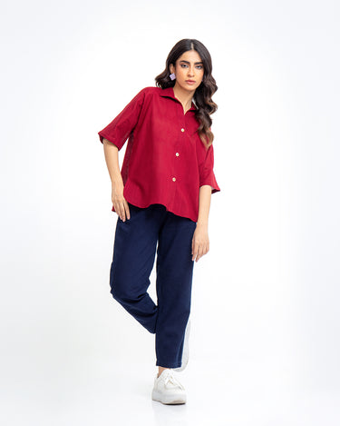 Relax Fit Button Up Collar Shirt - FWTS23-052