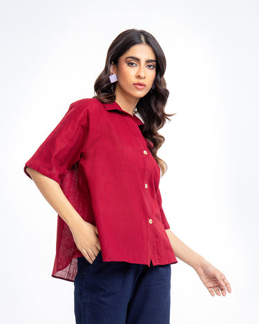 Relax Fit Button Up Collar Shirt - FWTS23-052