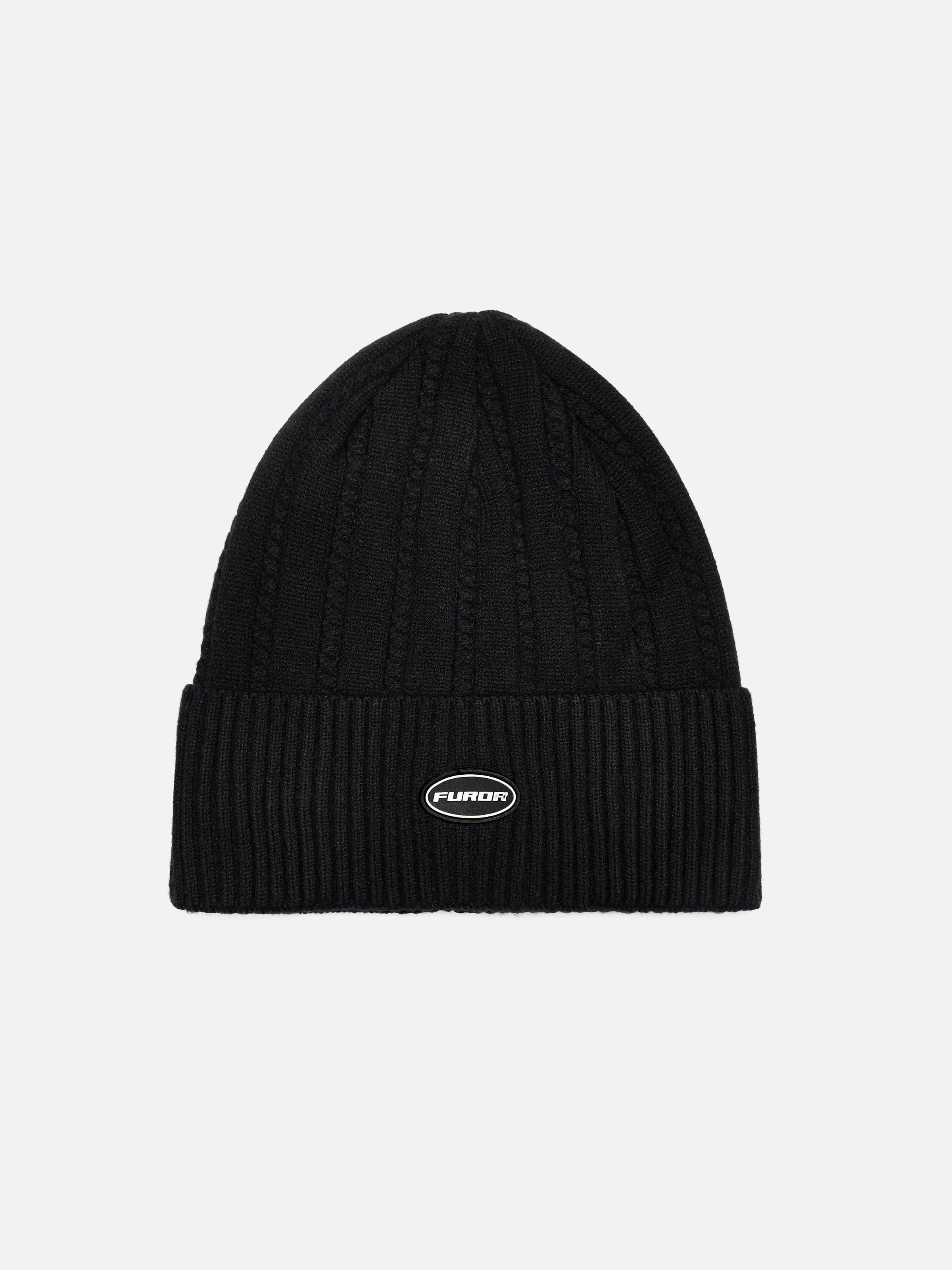 Black Knitted Beanie - FABC5-044