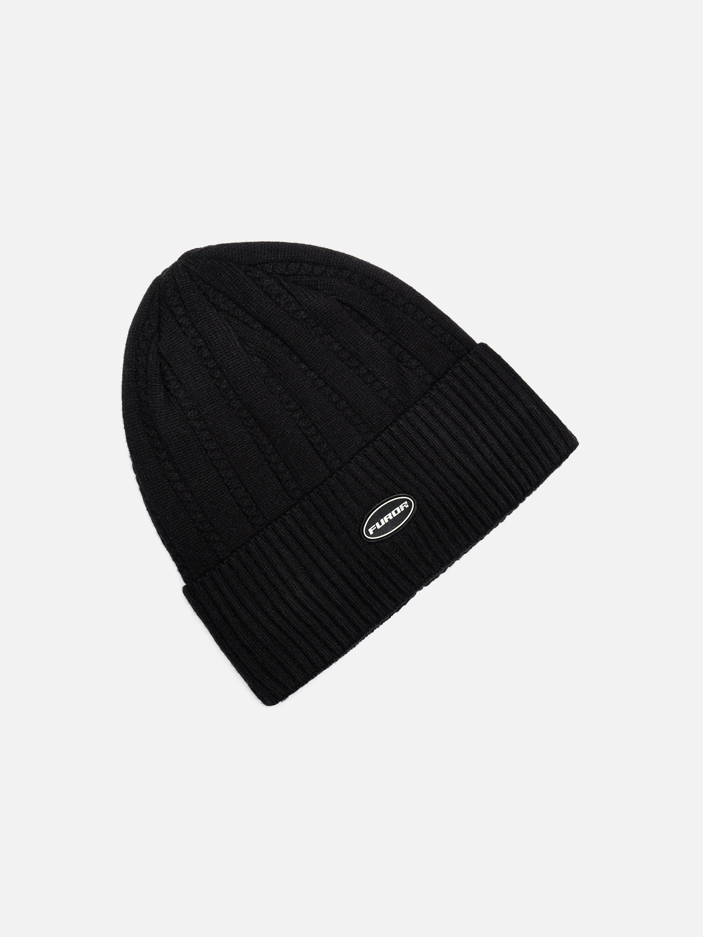 Black Knitted Beanie - FABC5-044
