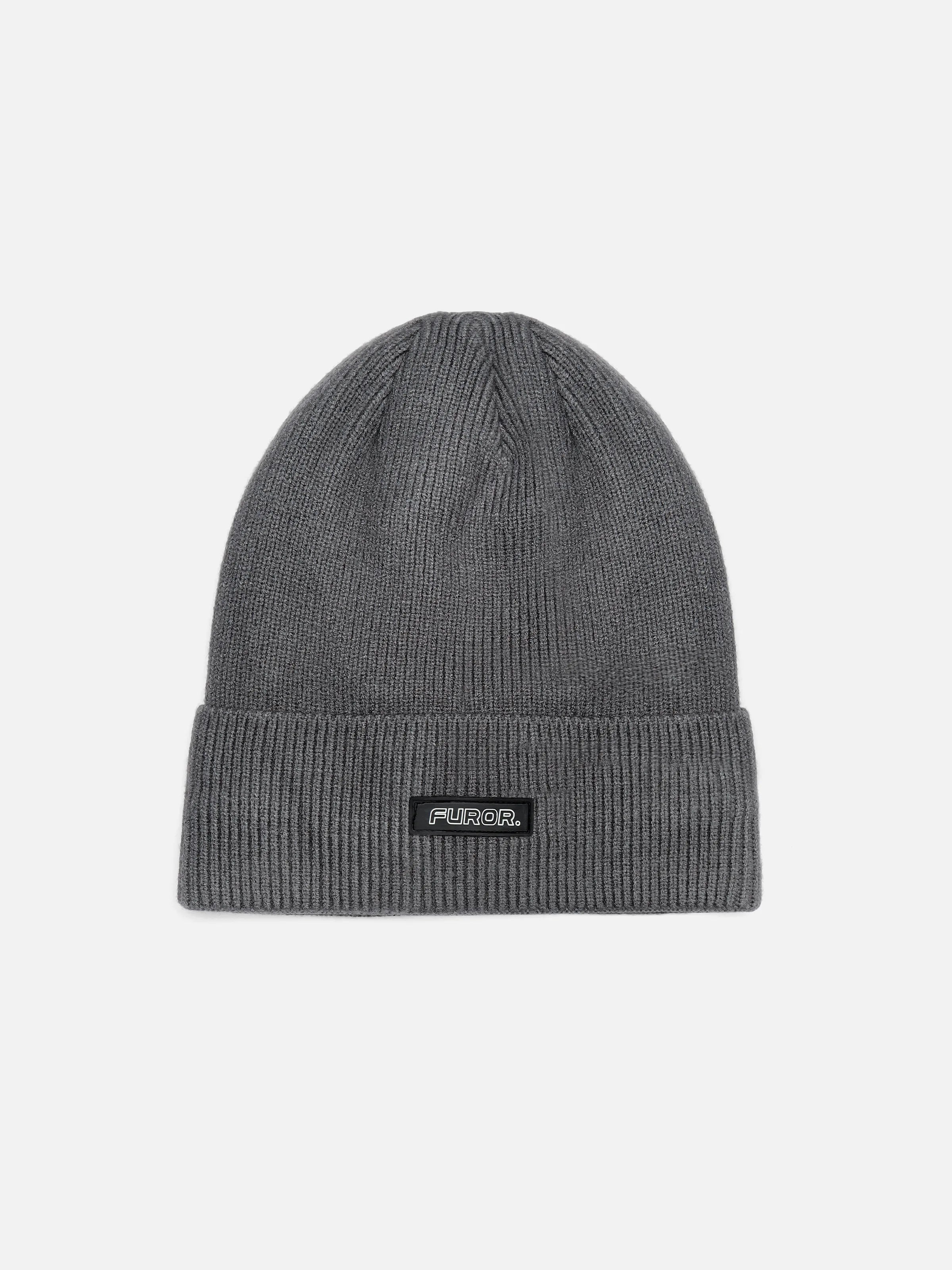 Dark Grey Knitted Beanie - FABC5-030