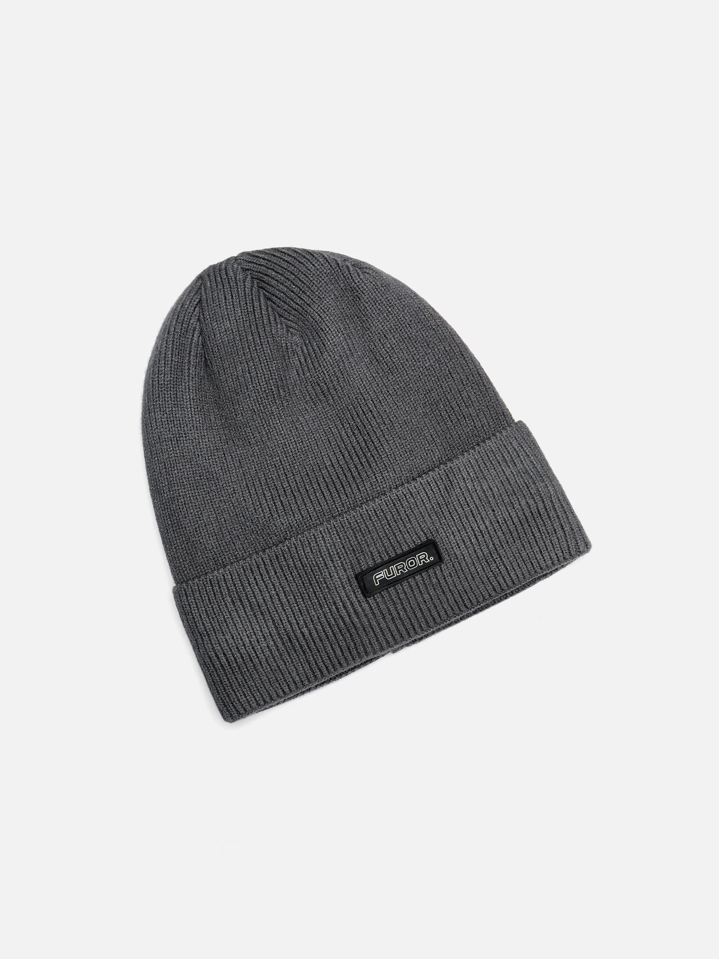 Dark Grey Knitted Beanie - FABC5-030