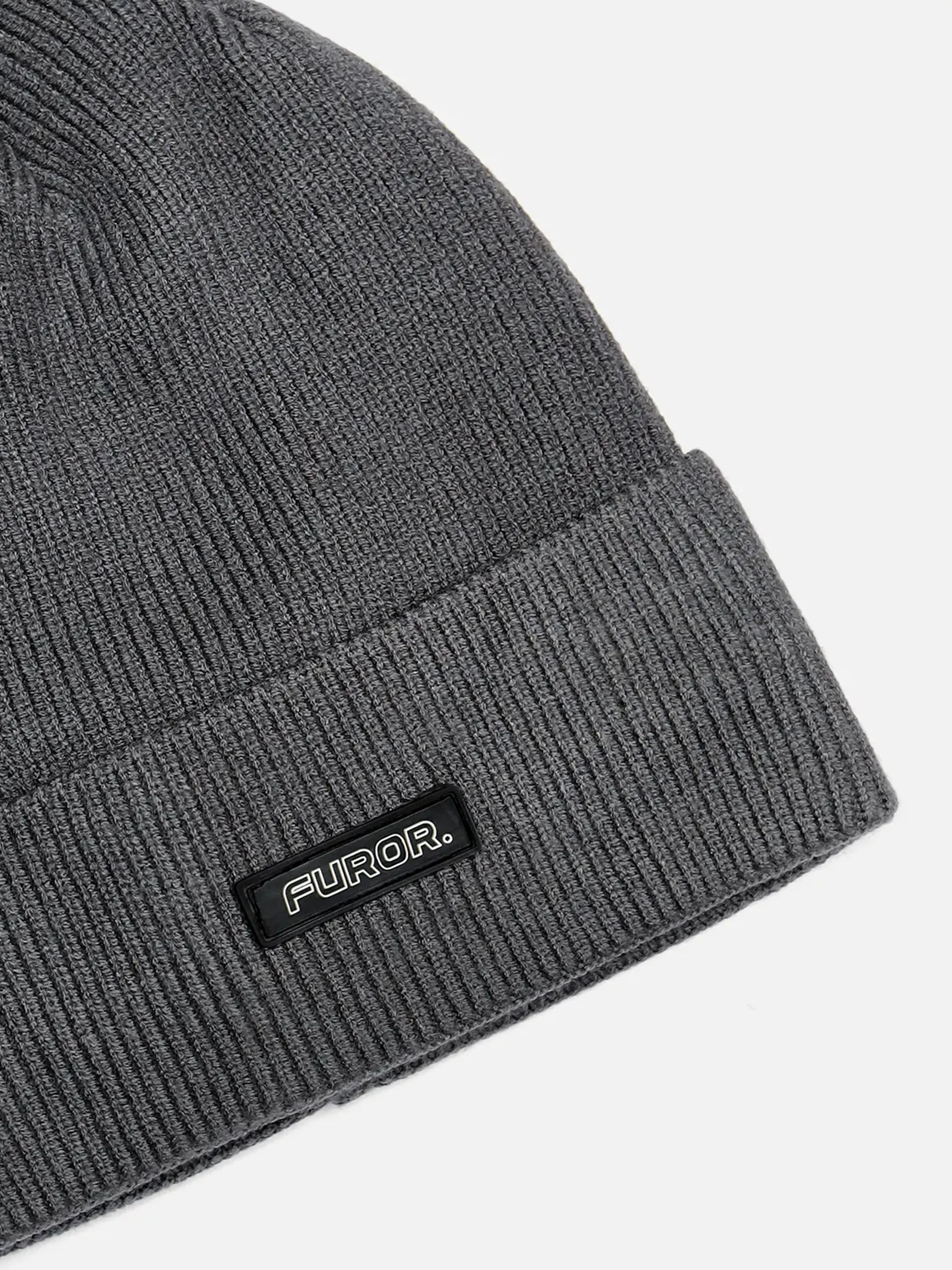 Dark Grey Knitted Beanie - FABC5-030