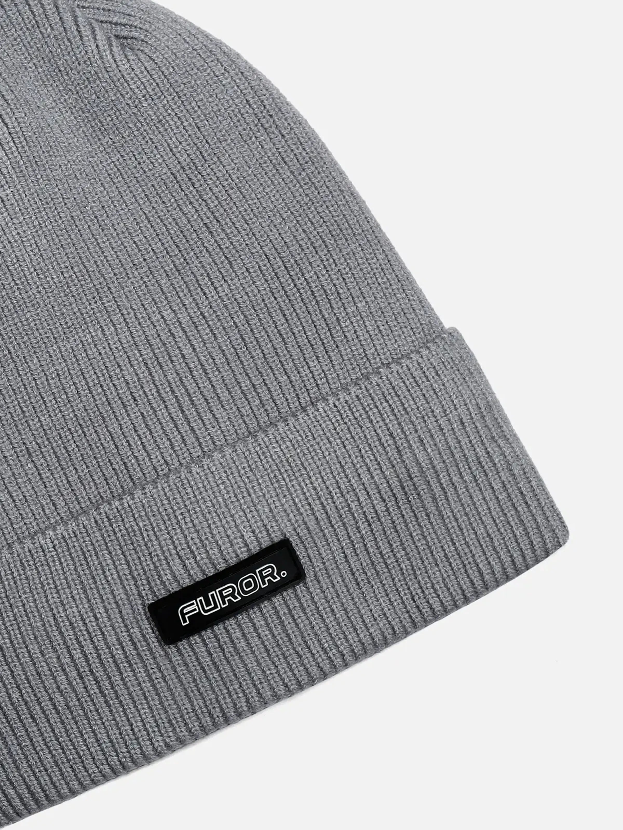 Grey Knitted Beanie - FABC5-031