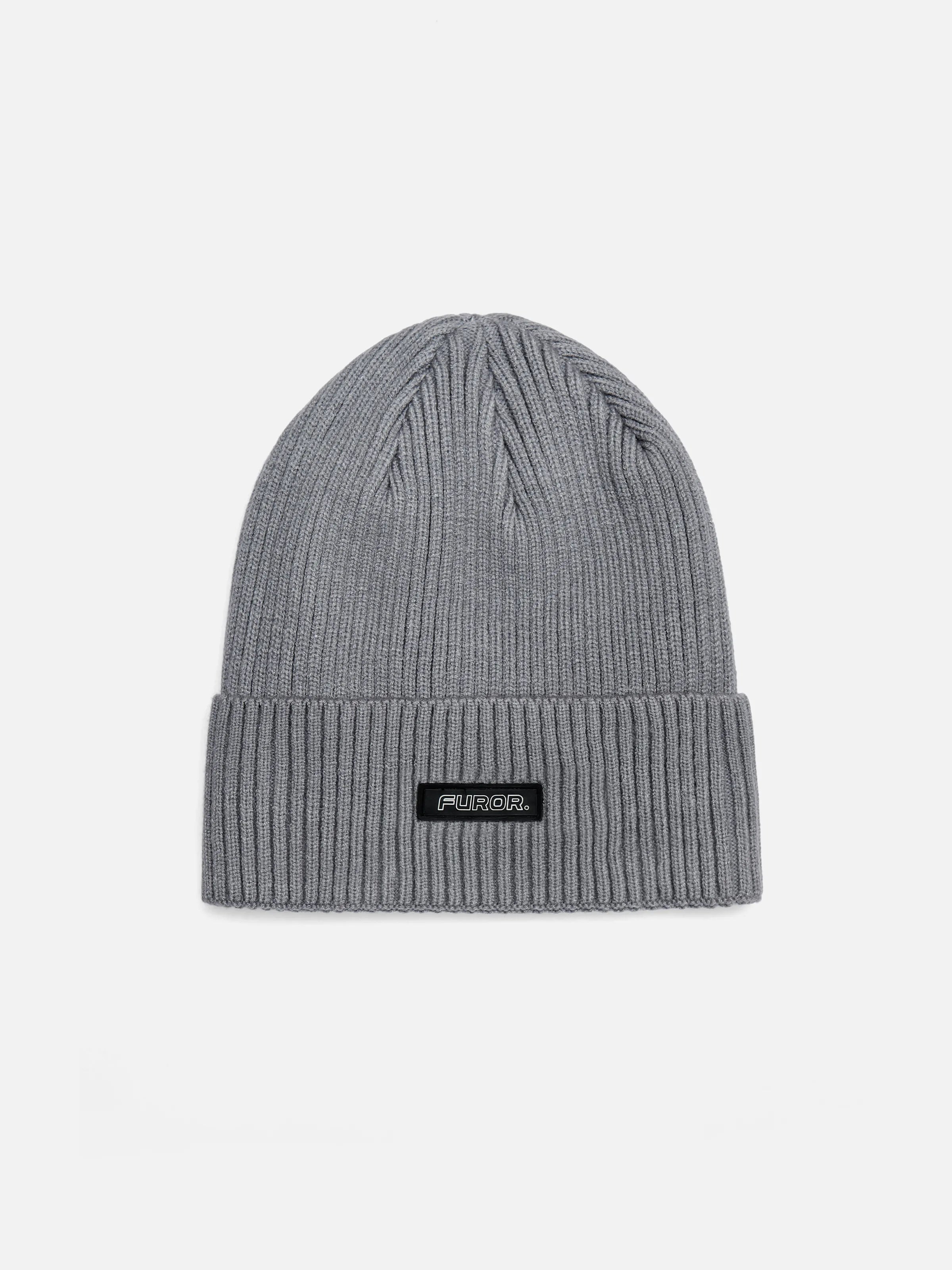 Grey Knitted Beanie - FABC5-036