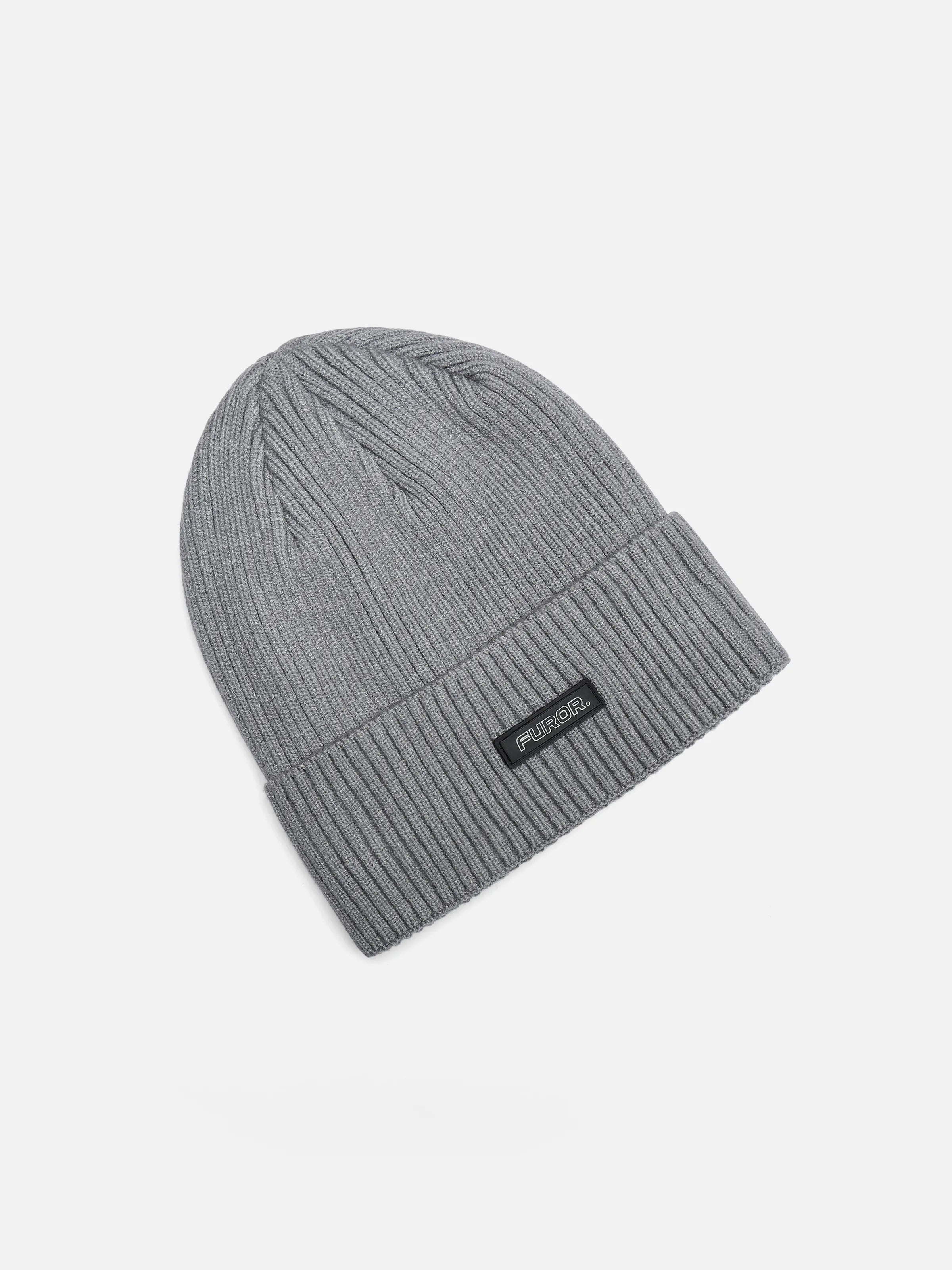Grey Knitted Beanie - FABC5-036