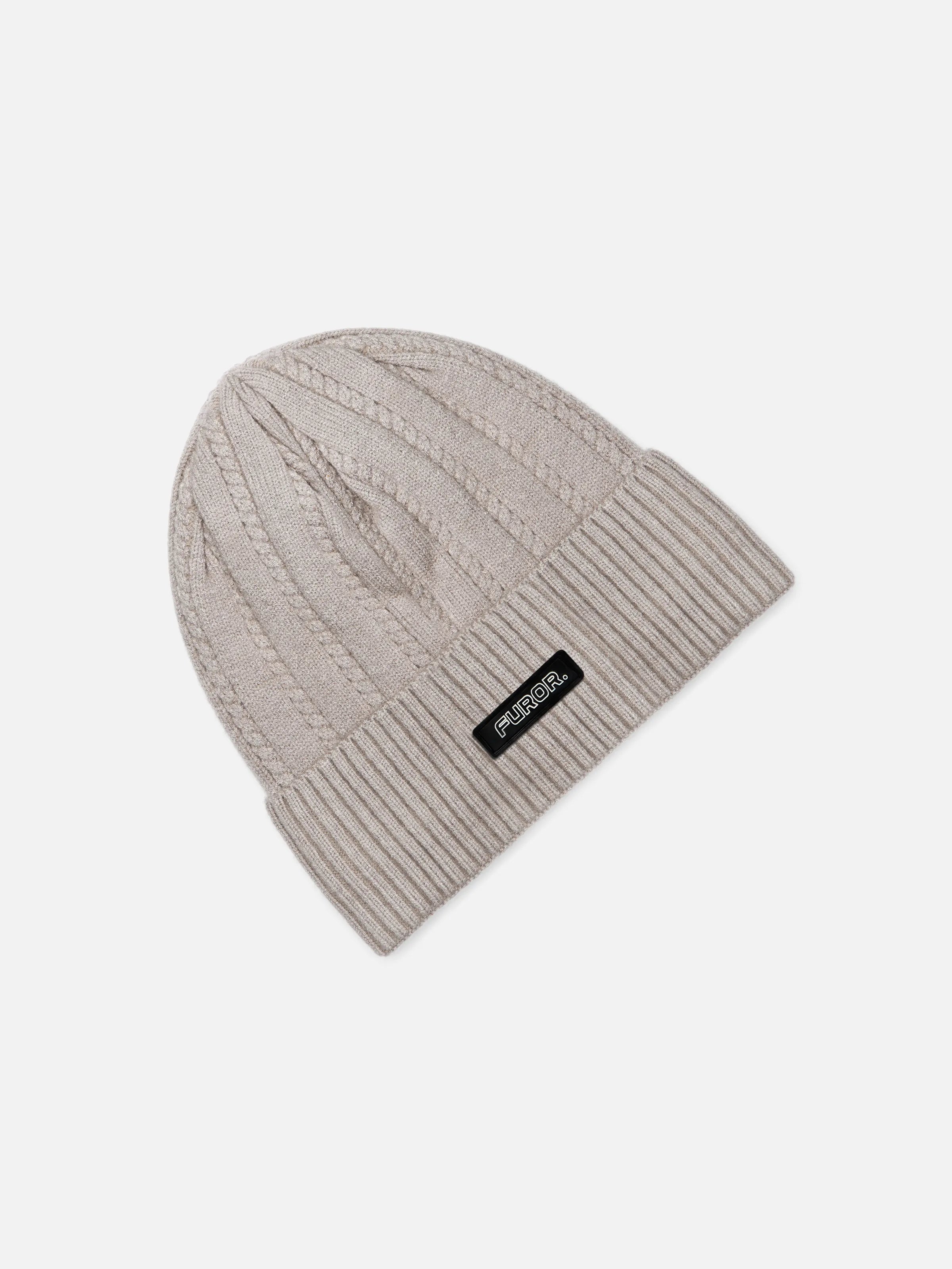 Beige Knitted Beanie - FABC5-042