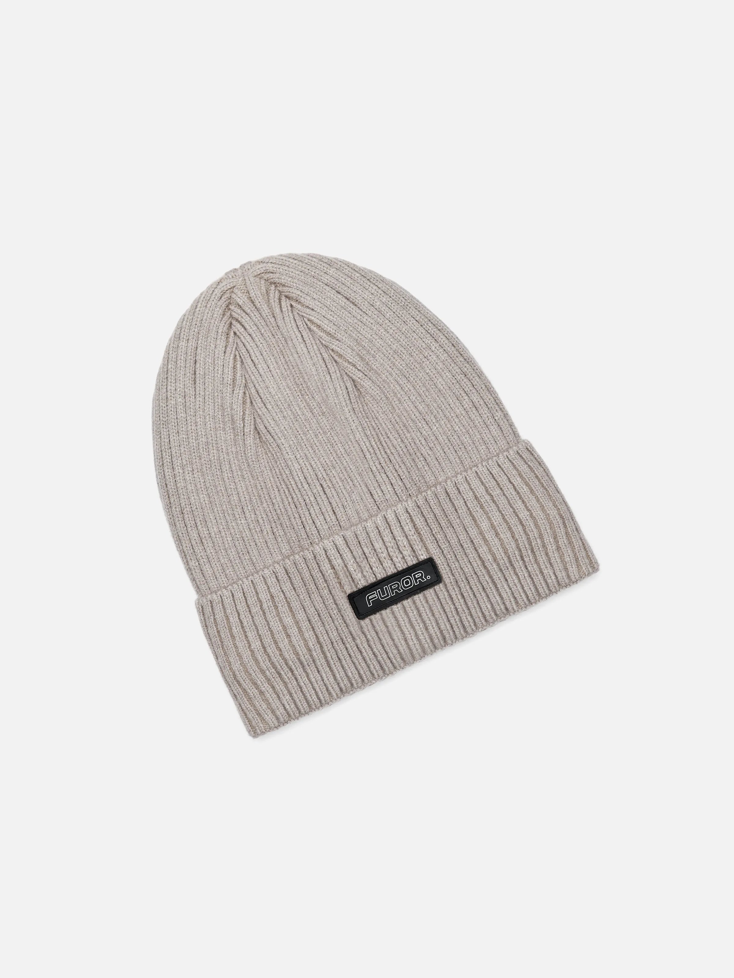 Beige Knitted Beanie - FABC5-037