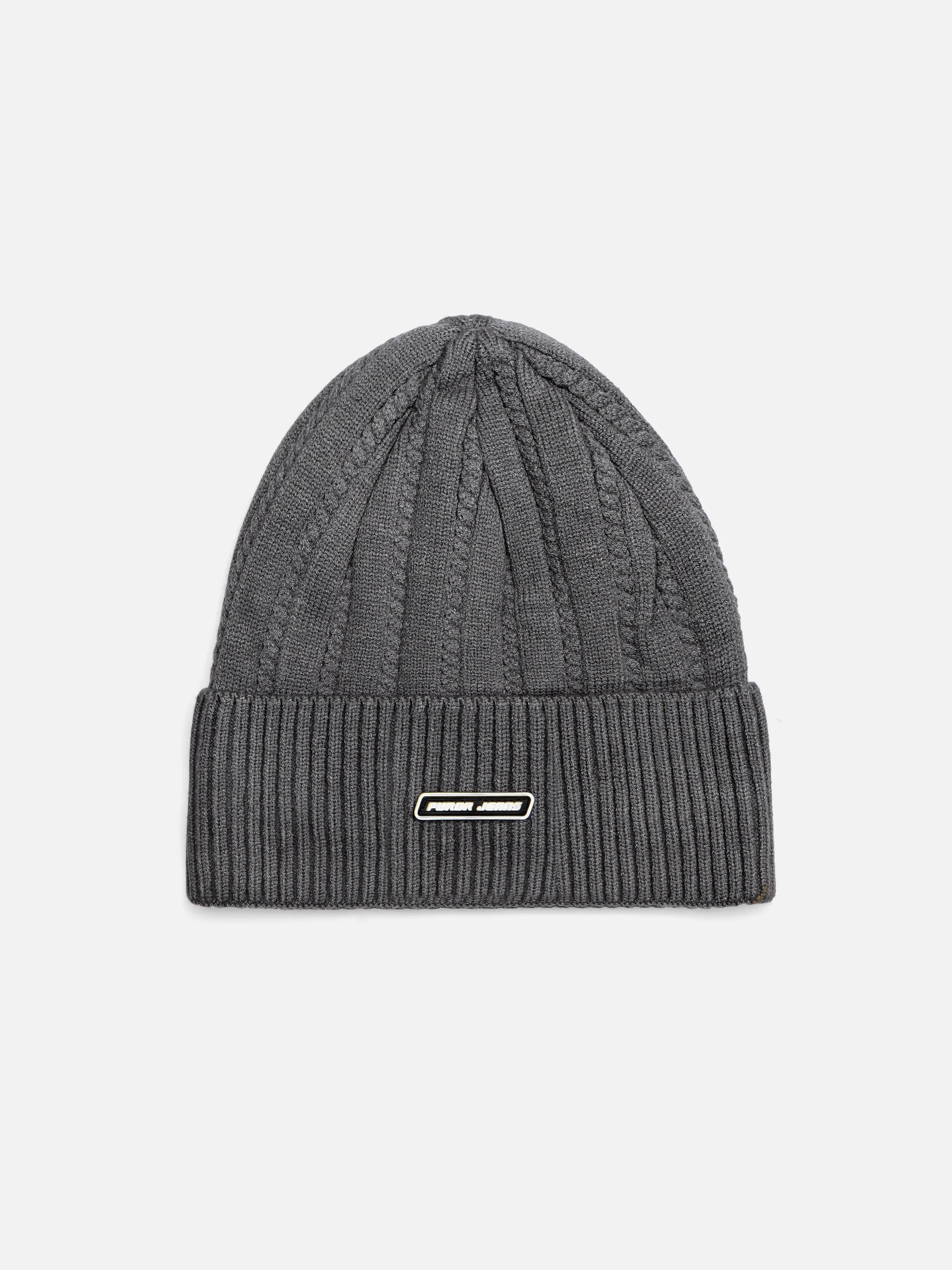 Dark Grey Knitted Beanie - FABC5-040