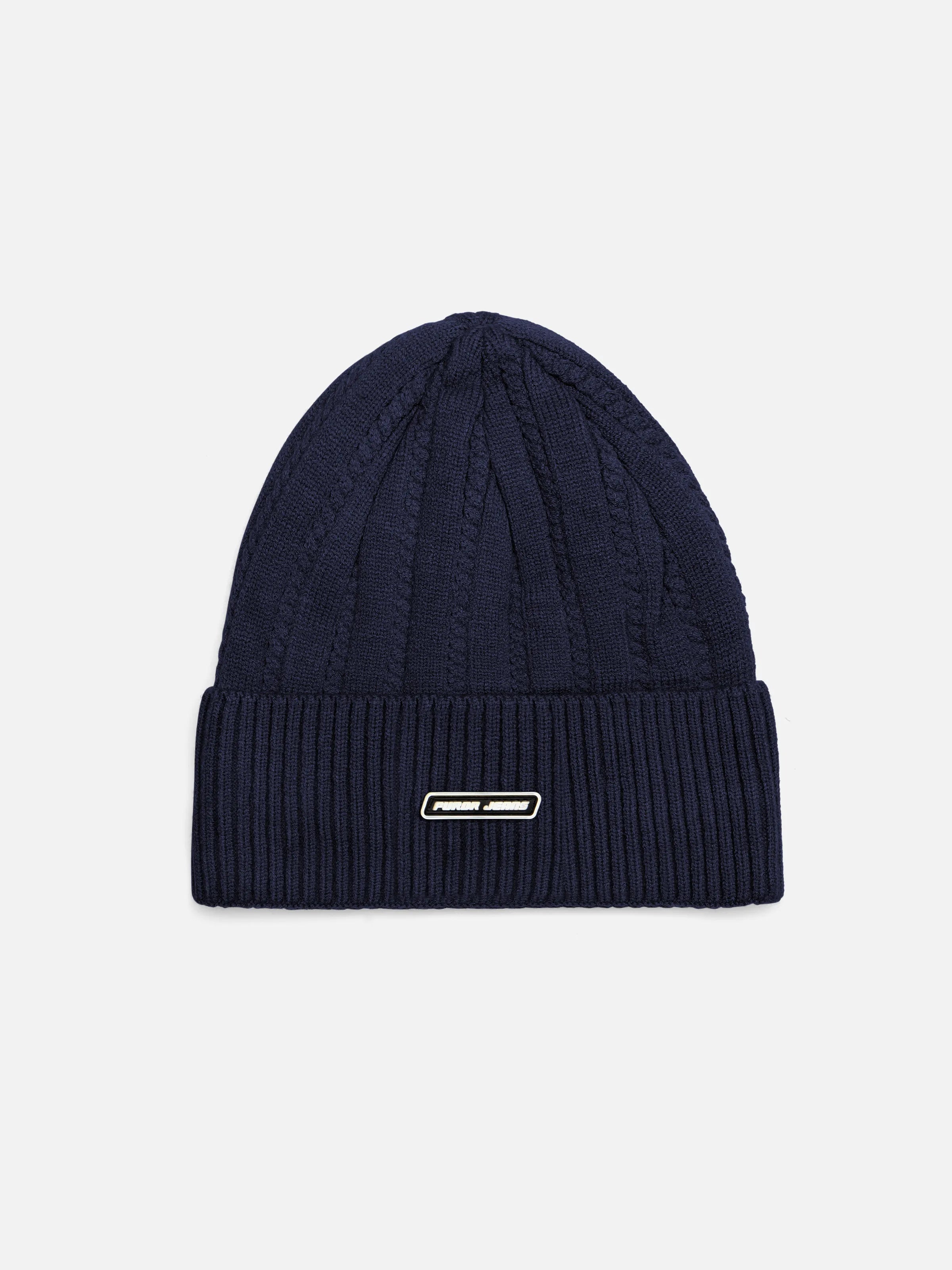 Navy Knitted Beanie - FABC5-043