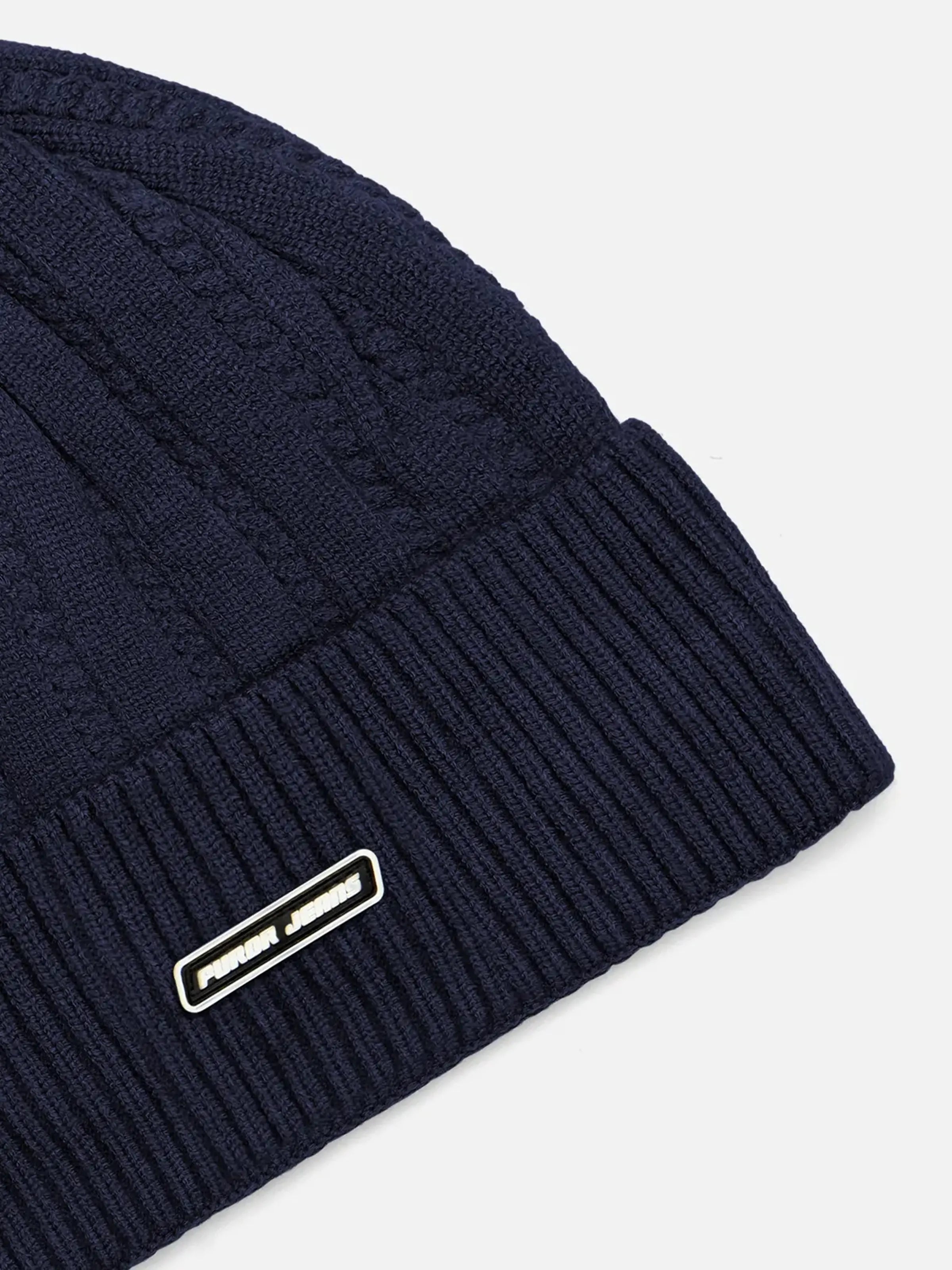 Navy Knitted Beanie - FABC5-043