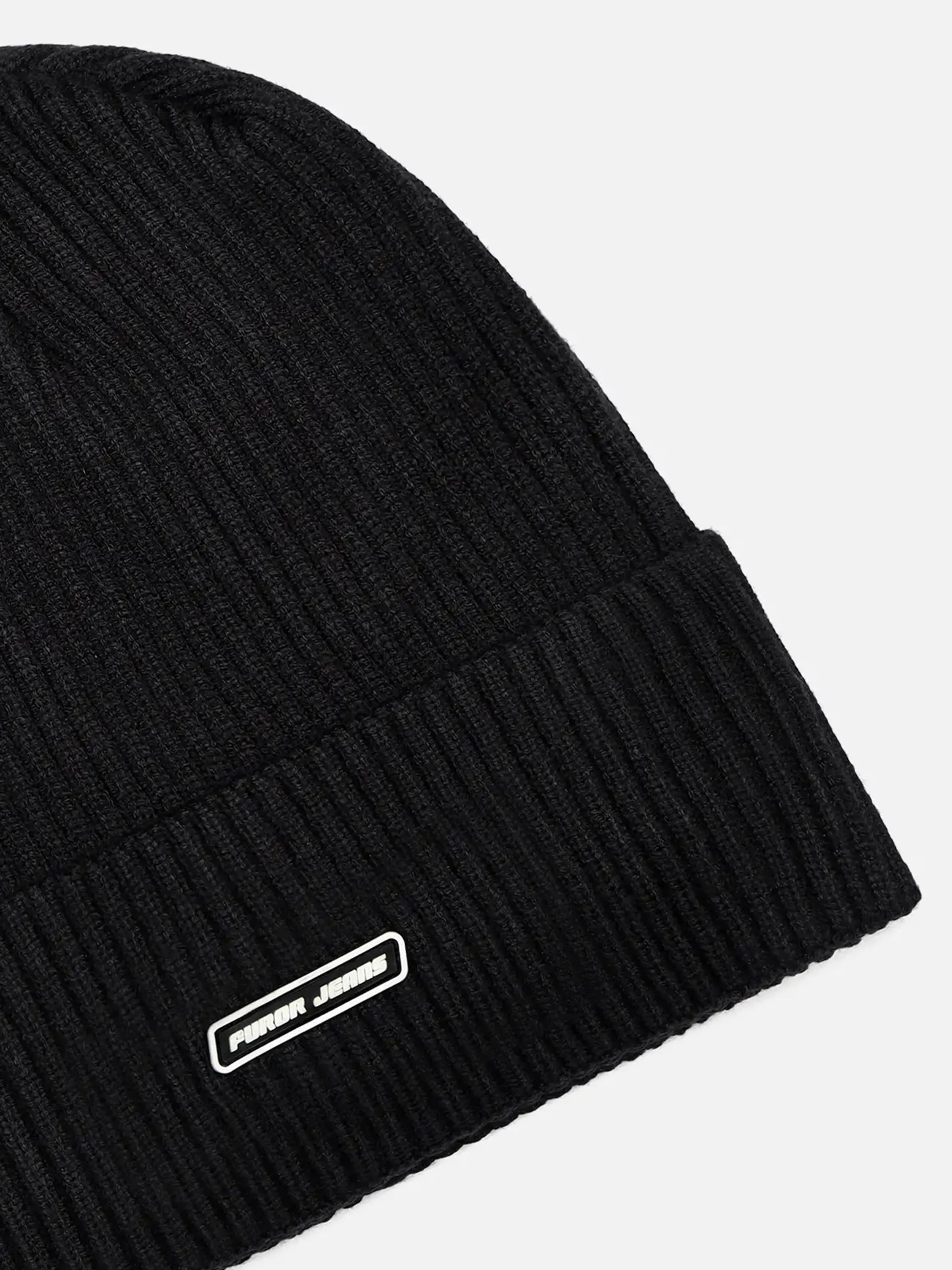 Black Knitted Beanie - FABC5-039
