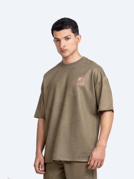 Suede Co-Ord Set Tee - FMTTS24-008