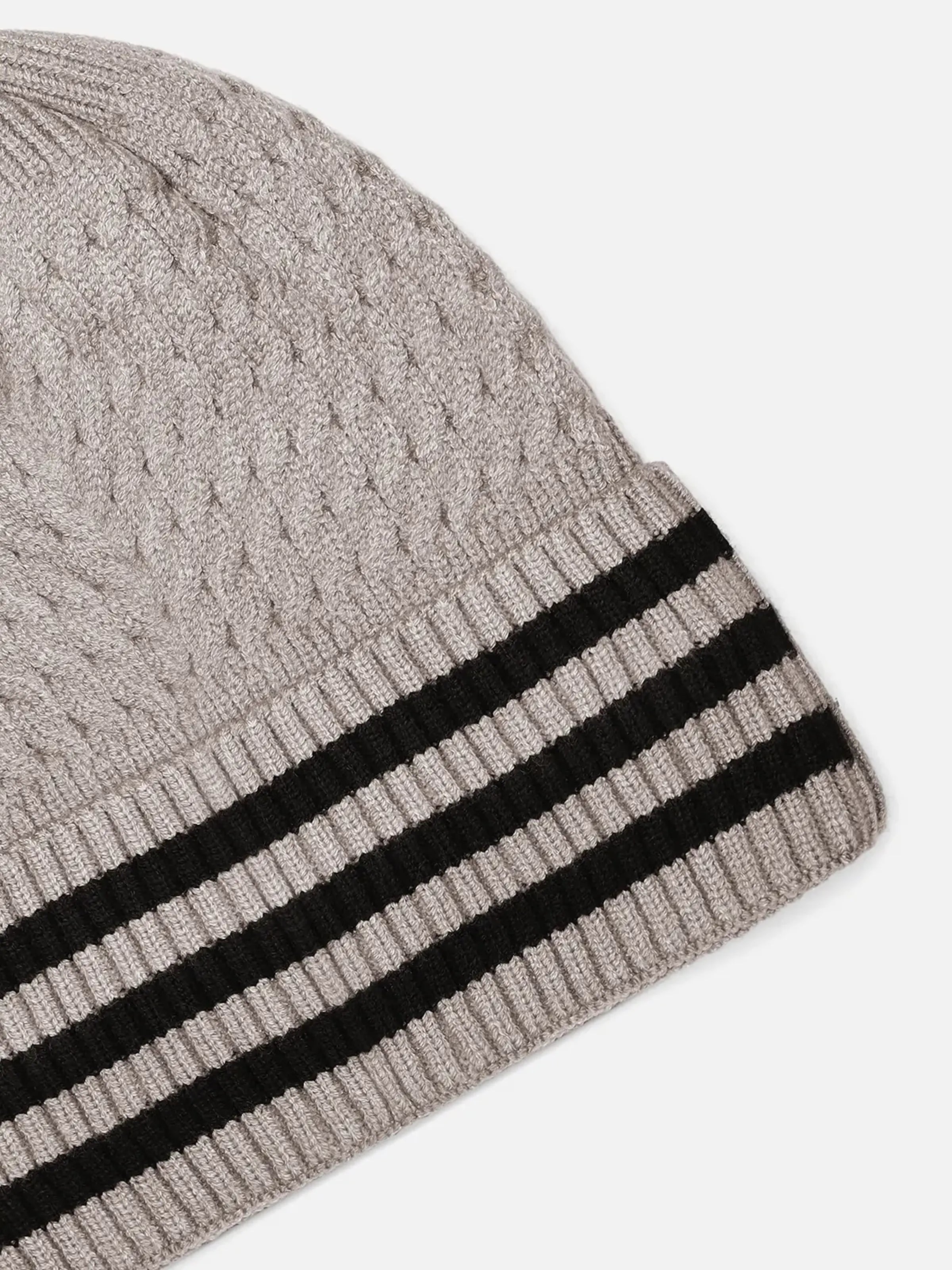 Striped Knitted Beanie - FABC5-027