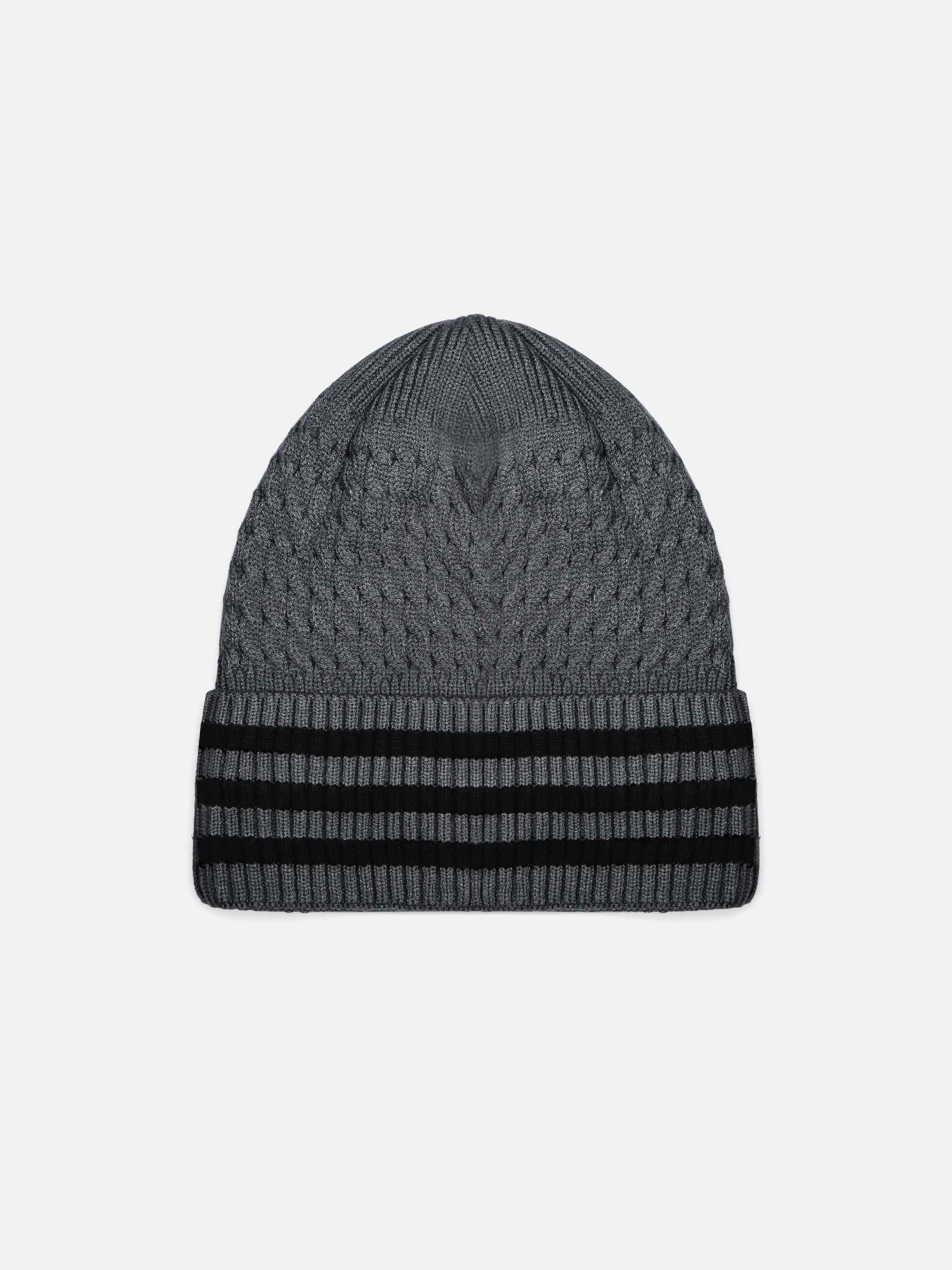 Striped Knitted Beanie - FABC5-025
