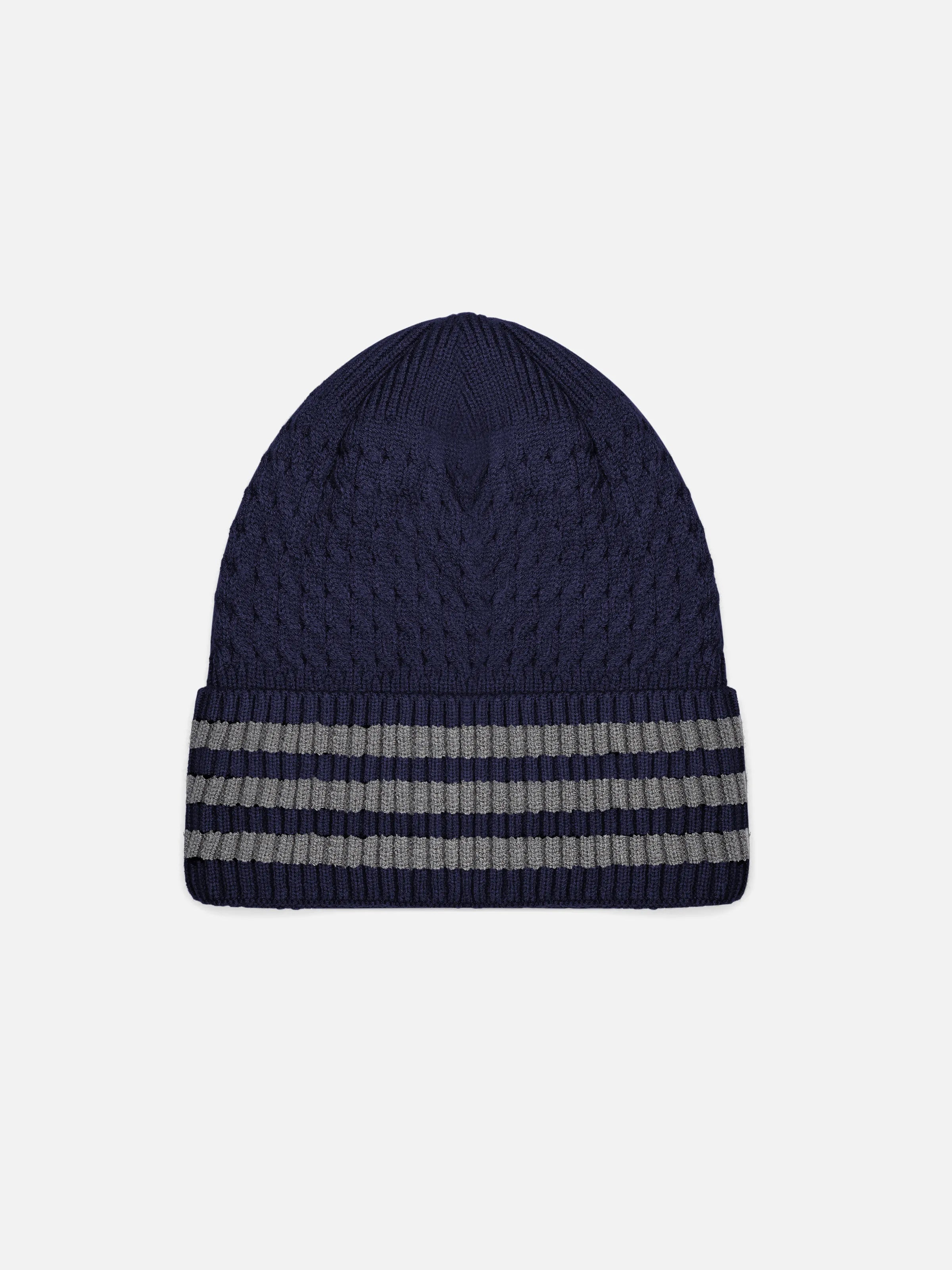 Striped Knitted Beanie - FABC5-028